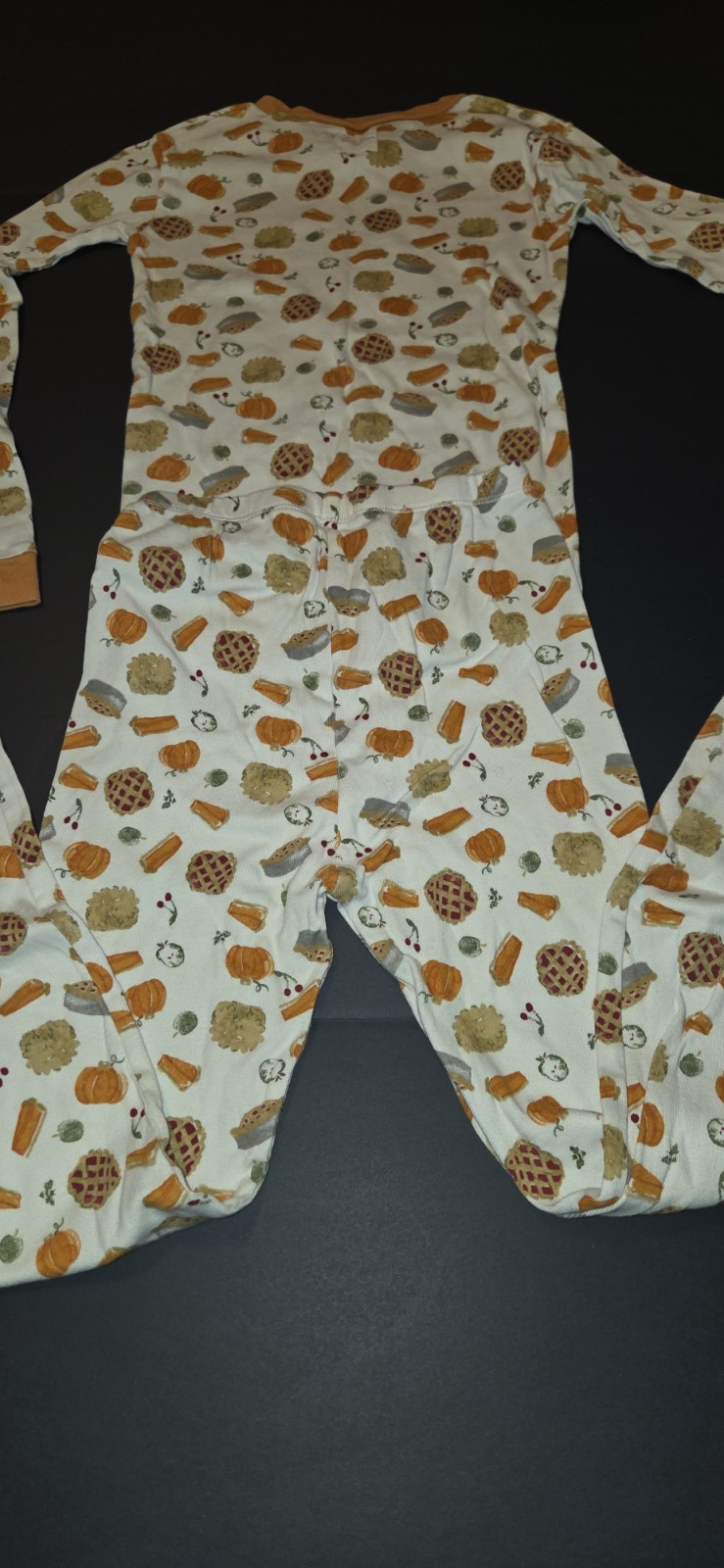 Burt’s Bees Kids Snug Fit Cotton Pajama Set Size 8 Pumpkin Pie Thanksgiving