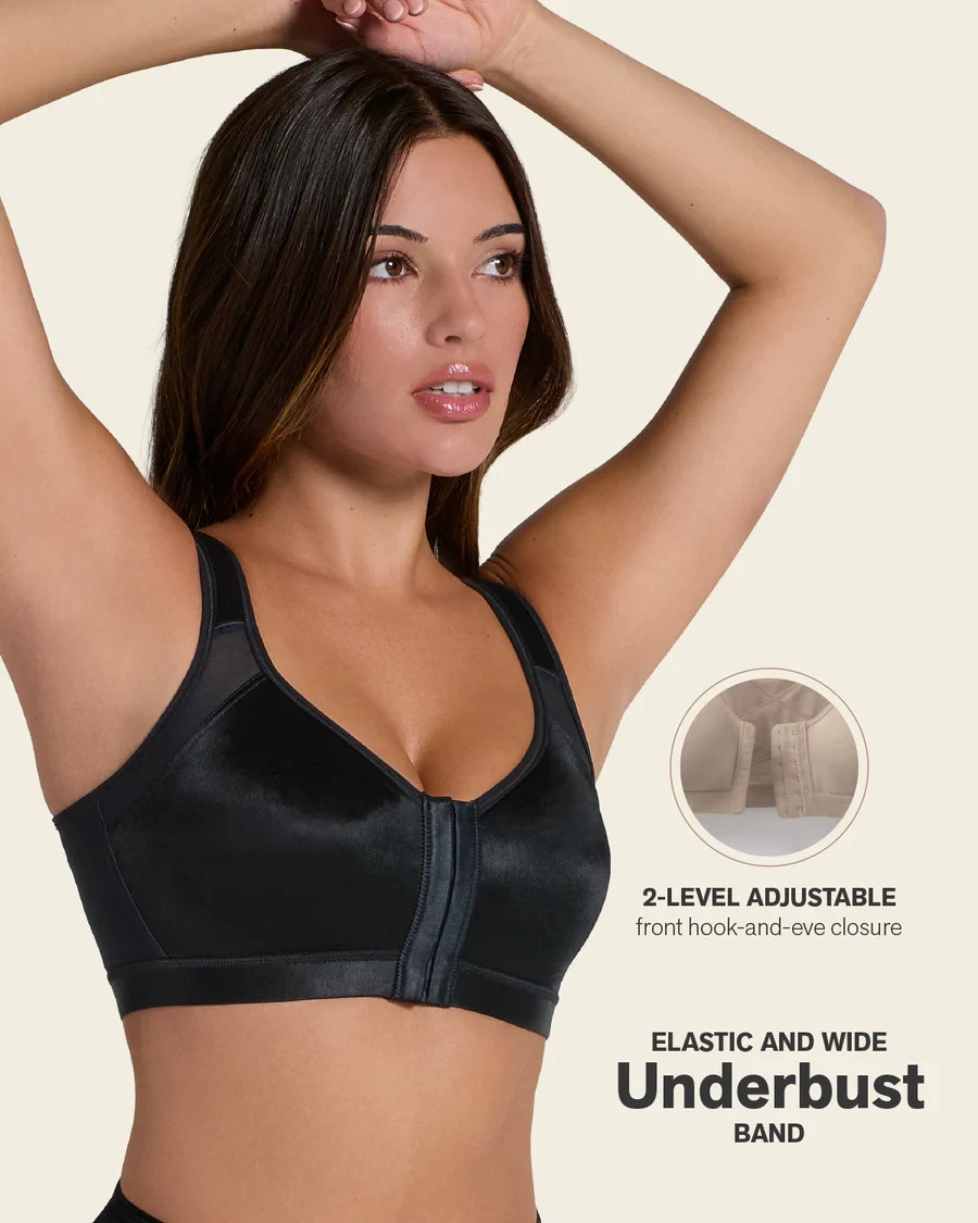 Leonisa Multi Functional Back Support Posture Corrector Bra 011473 Sz 38C Black