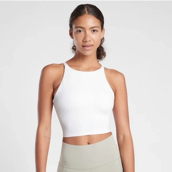 Athleta Intention Crop D-DD in White ~ NWT ~ Size Medium