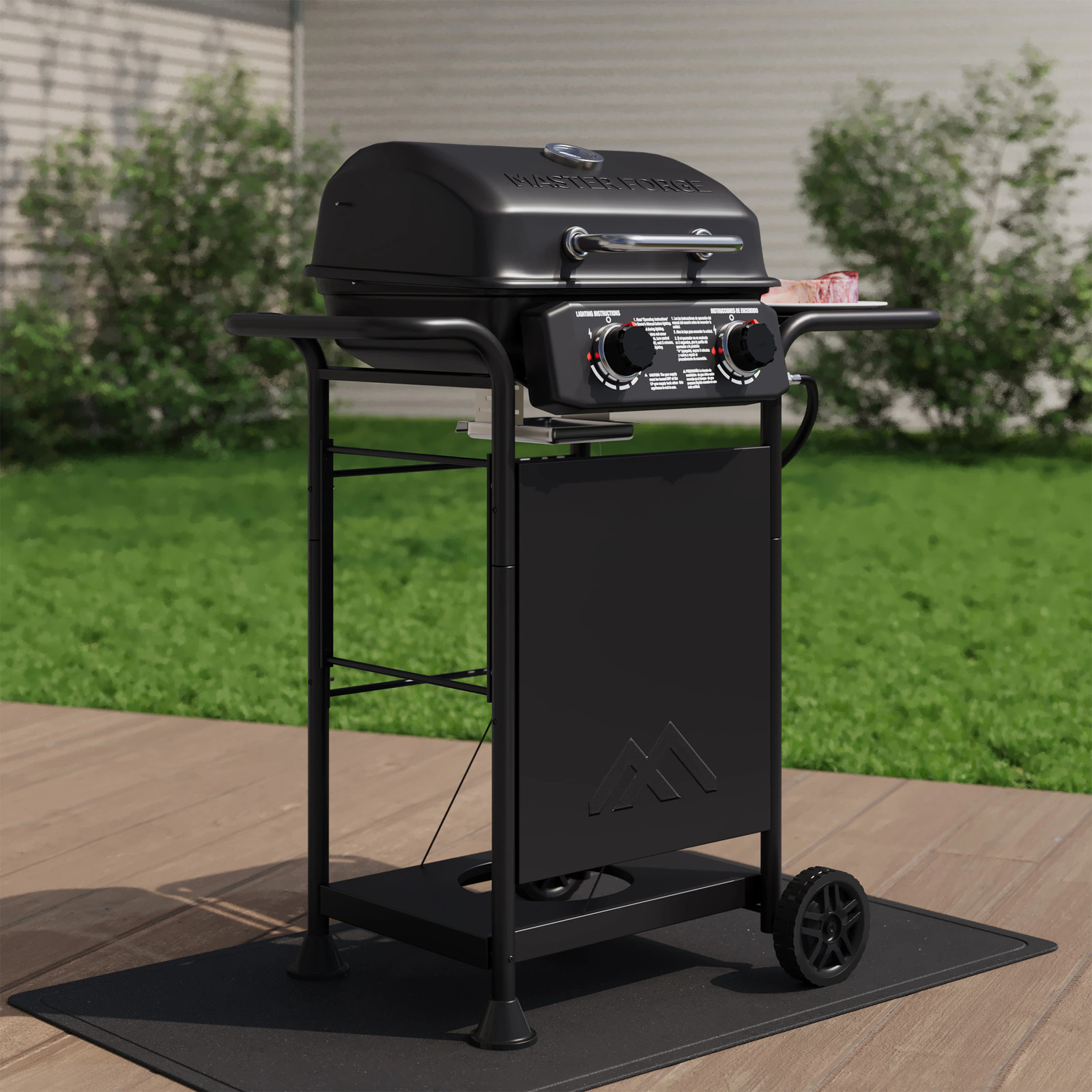 Master Forge Small 425-Sq.In Black 2 -Burner Liquid Propane Gas Grill|120164