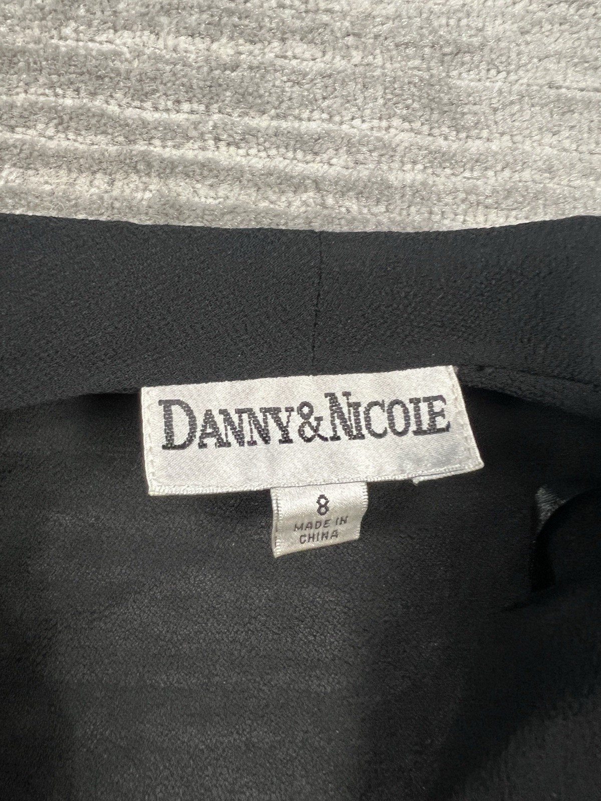 Danny & Nicole Top Womens 8 Black Padded Semi Sheer Padded Casual NWT