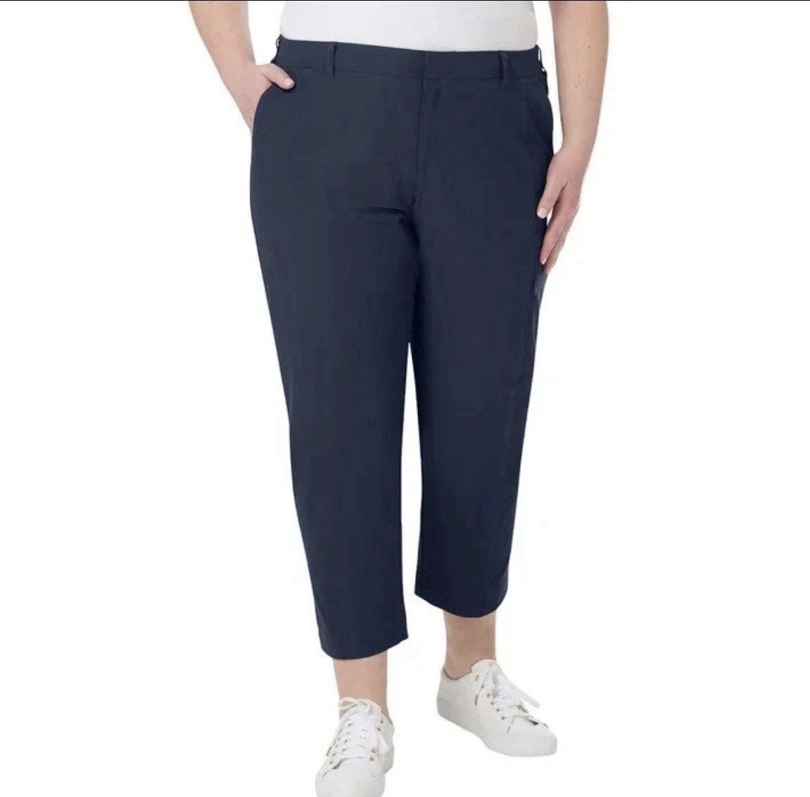 Kirkland Signature Women’s Travel Pant, Elastic Waistband, Blue 14