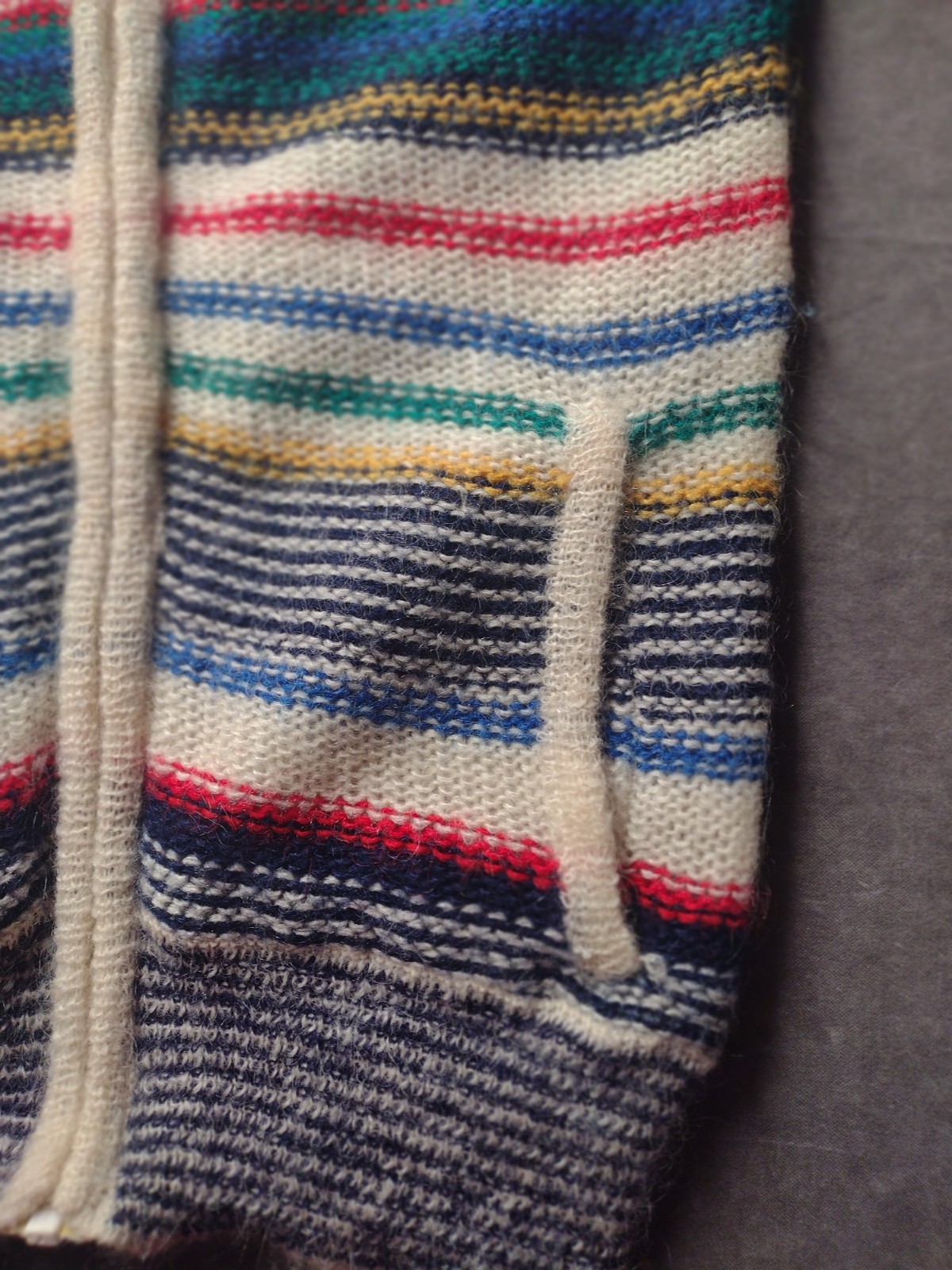 Vtg renee tener for Outlander Med Multicolor Striped Hoodie Zip Front Hong Kong