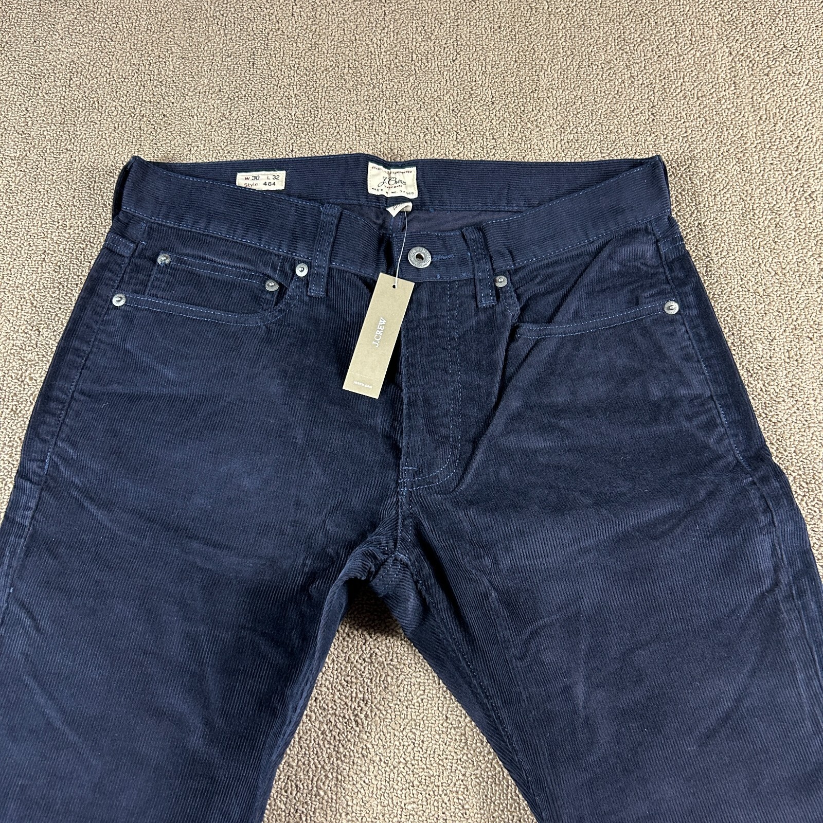 J.Crew Men’s 484 Slim Fit Corduroy Pants Blue Size 31X32 *Read* NWT MSRP $98