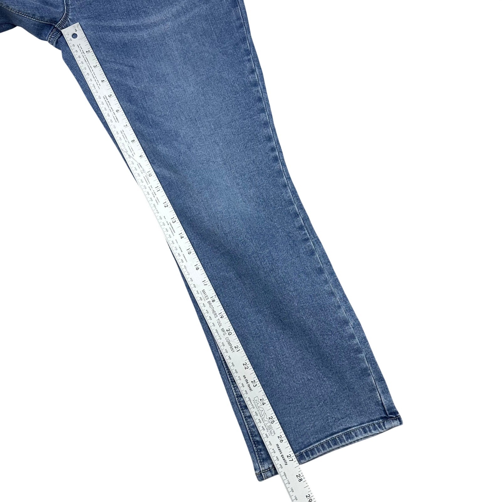 Hudson Los Angeles Beth Baby Bootcut Jeans Medium Wash Flap Pocket Size 12