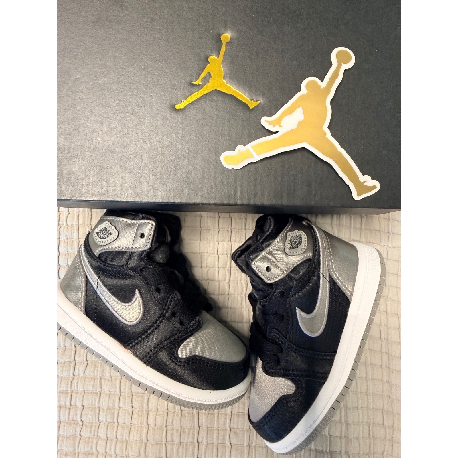 Nike Air Jordan 1 Retro High OG TD Black Grey White 5C FD5305-010 Brand New w/
