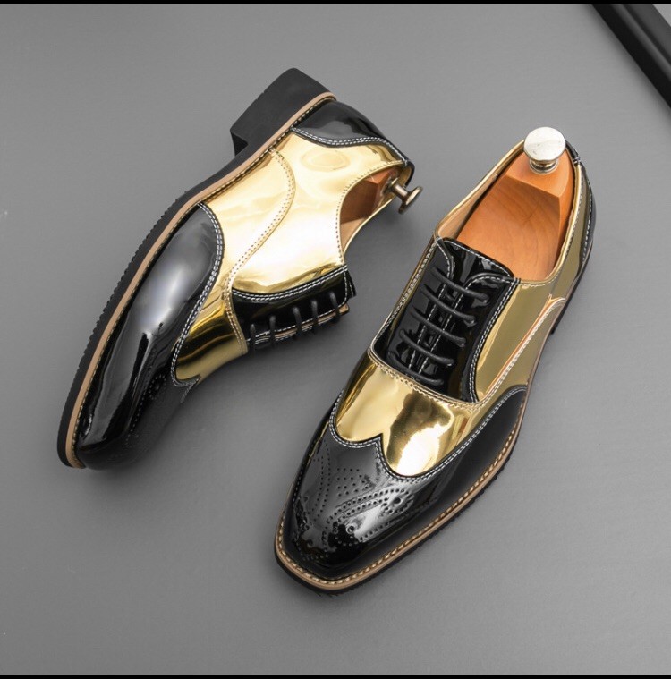 Men’s Brogue Dress Shoes Wingtip Oxford Lace Up Leather Shoes