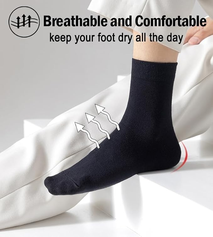 6 Pairs Unisex Ankle Quarter Socks Cotton Sport Low Cut Socks Size 10-13 New