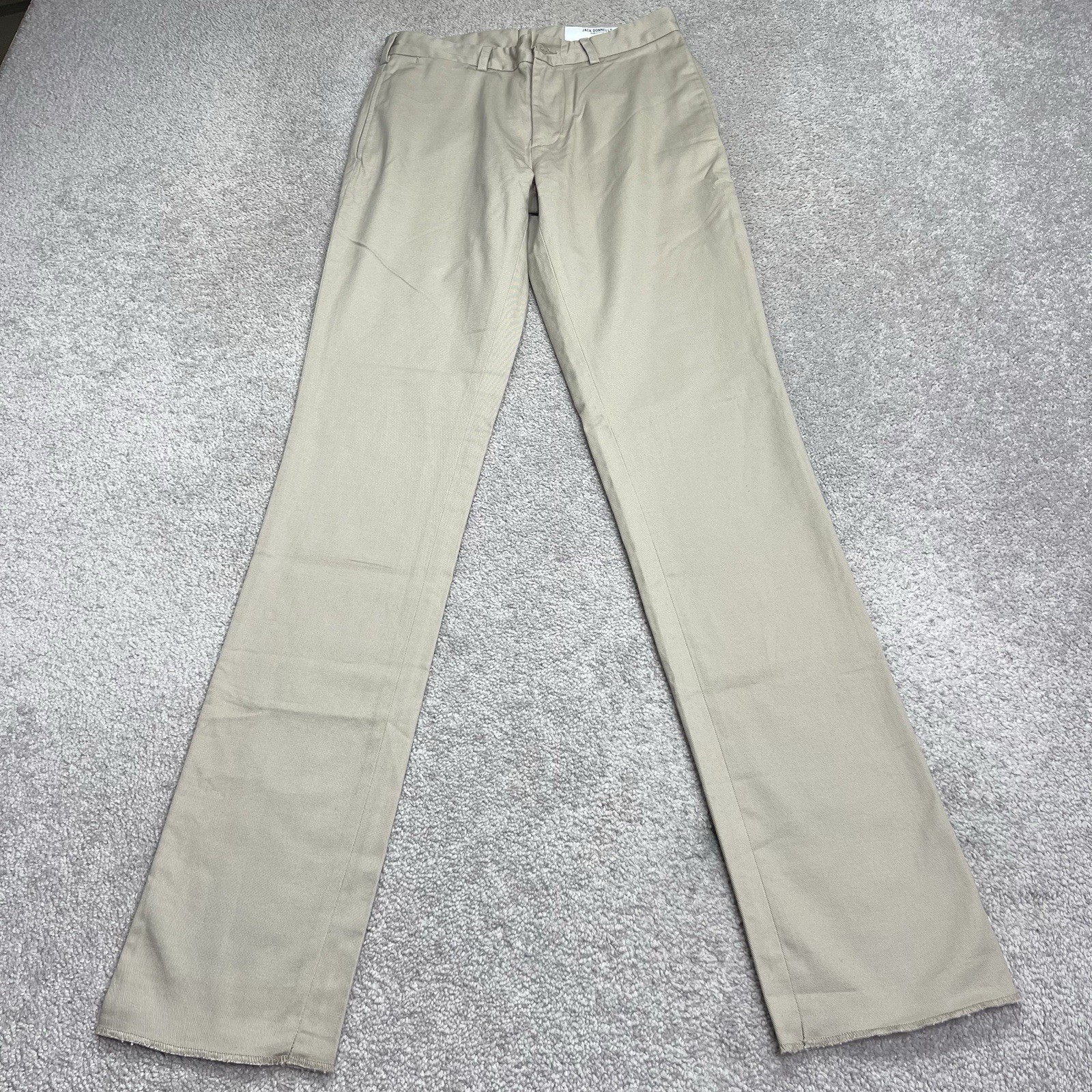 Jack Donnelly M3 Twill Khaki Chino Pants Mens 32 Made In USA Unhemmed 39” NWOT