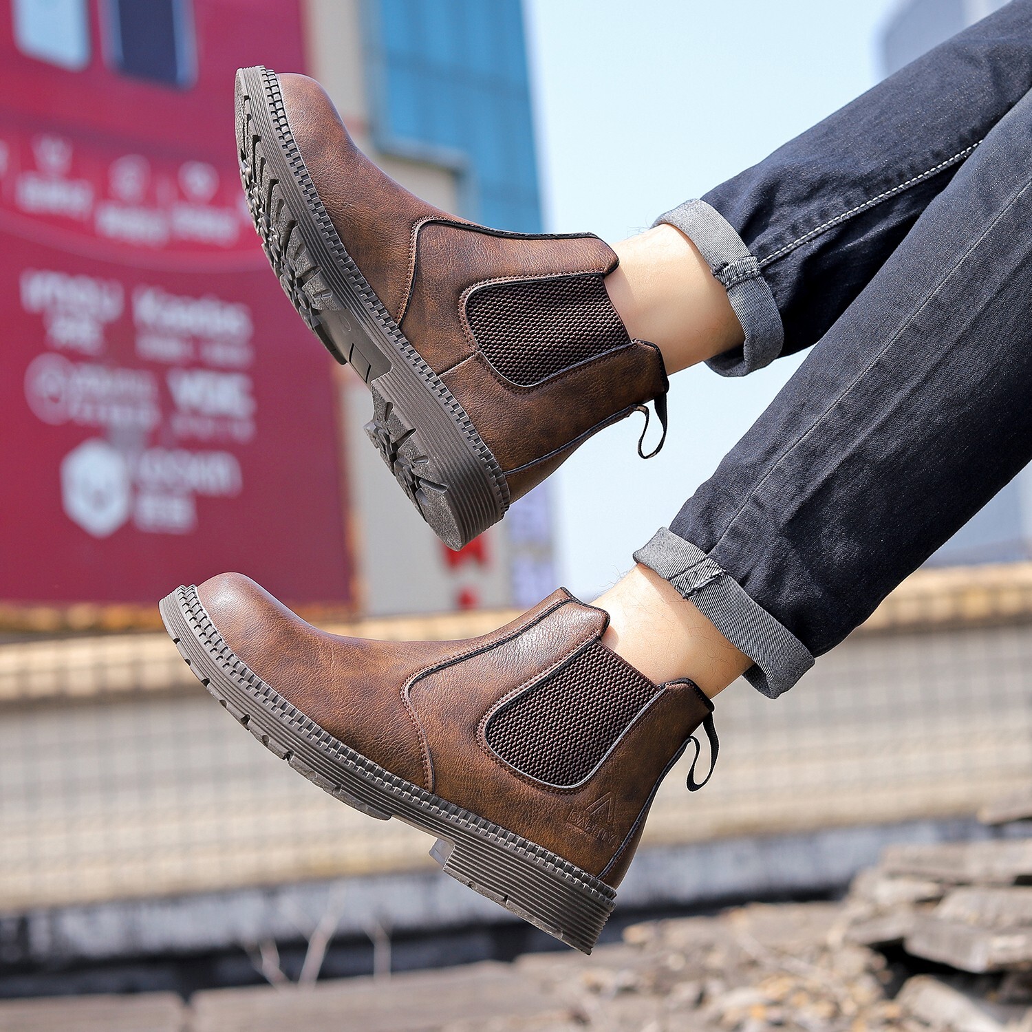 Steel Toe Shoes For Men Work Boots Puncture-Proof Safety Shoes Protective Shoes