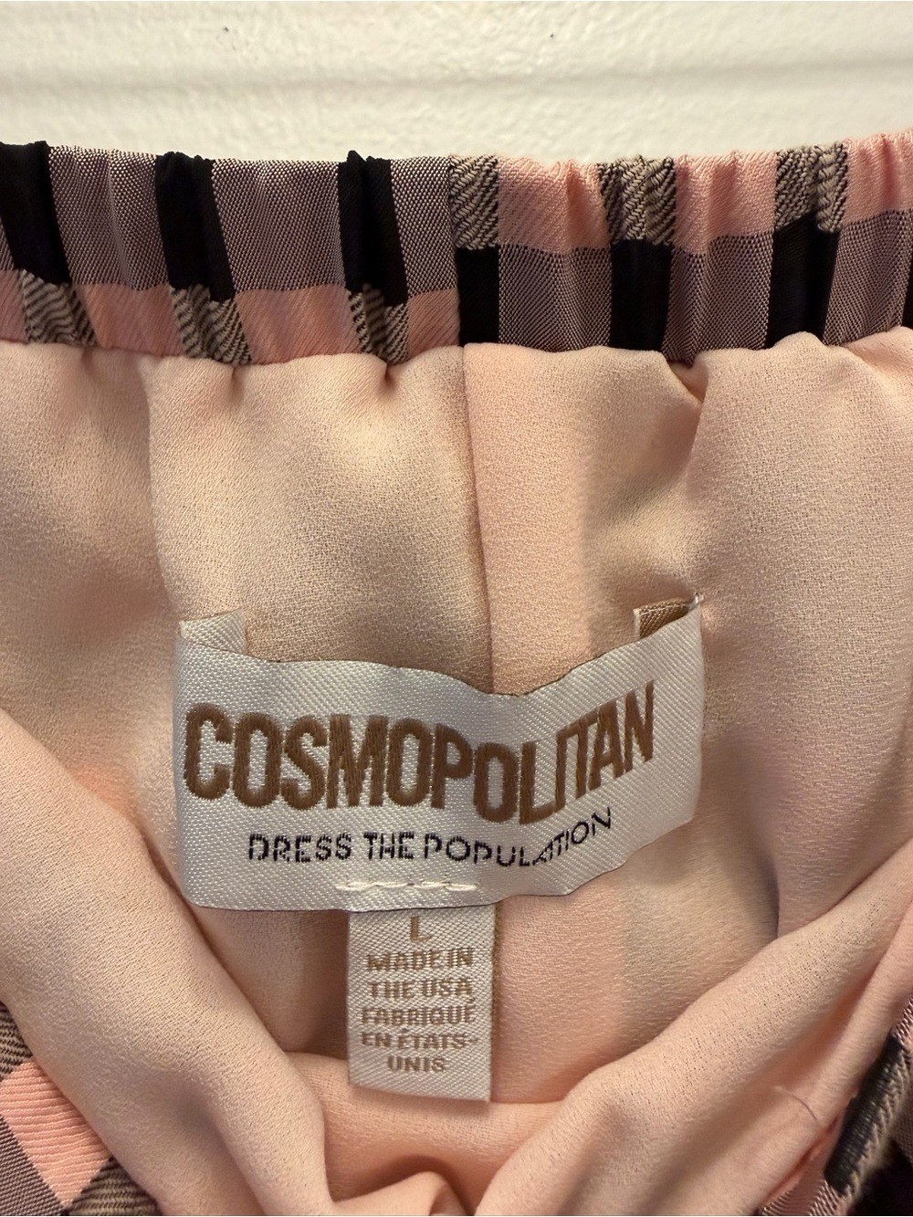 Cosmopolitan x Dress The Population Plaid Ruffle High Low Mini Skirt Women’s L