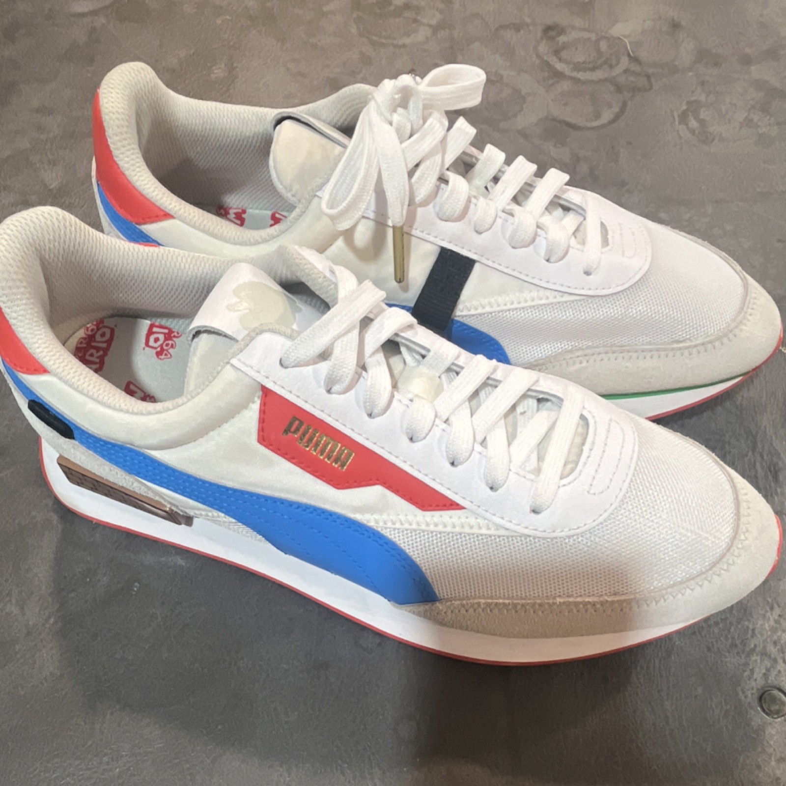 PUMA Nintendo x Future Rider Super Mario 64 White/Energy Turquoise 380196-01