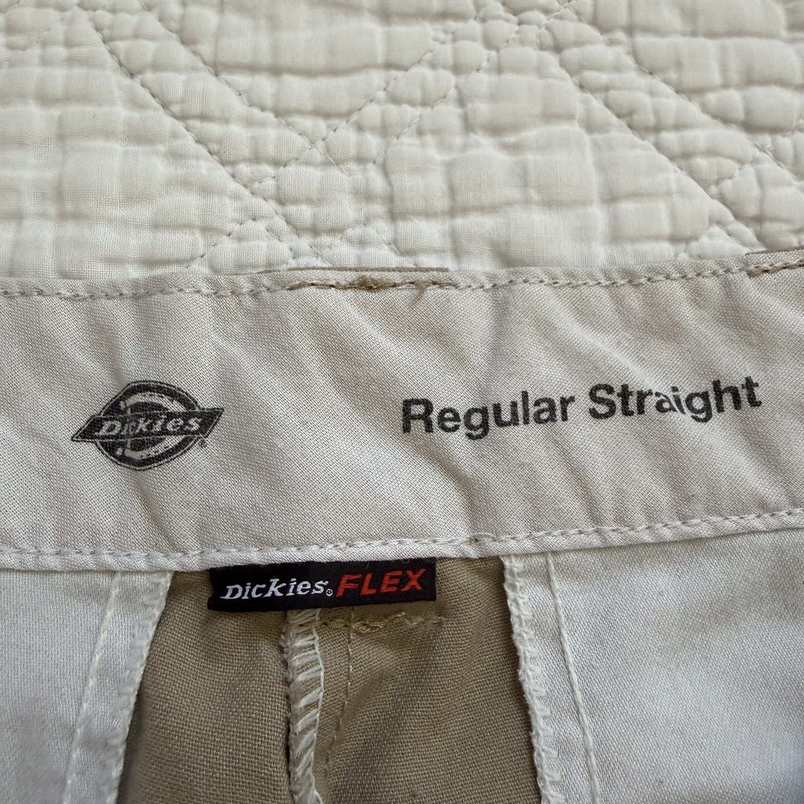 Dickies Flex Regular Straight Fit Cargo Work Pants Khaki Tan Size 30×32