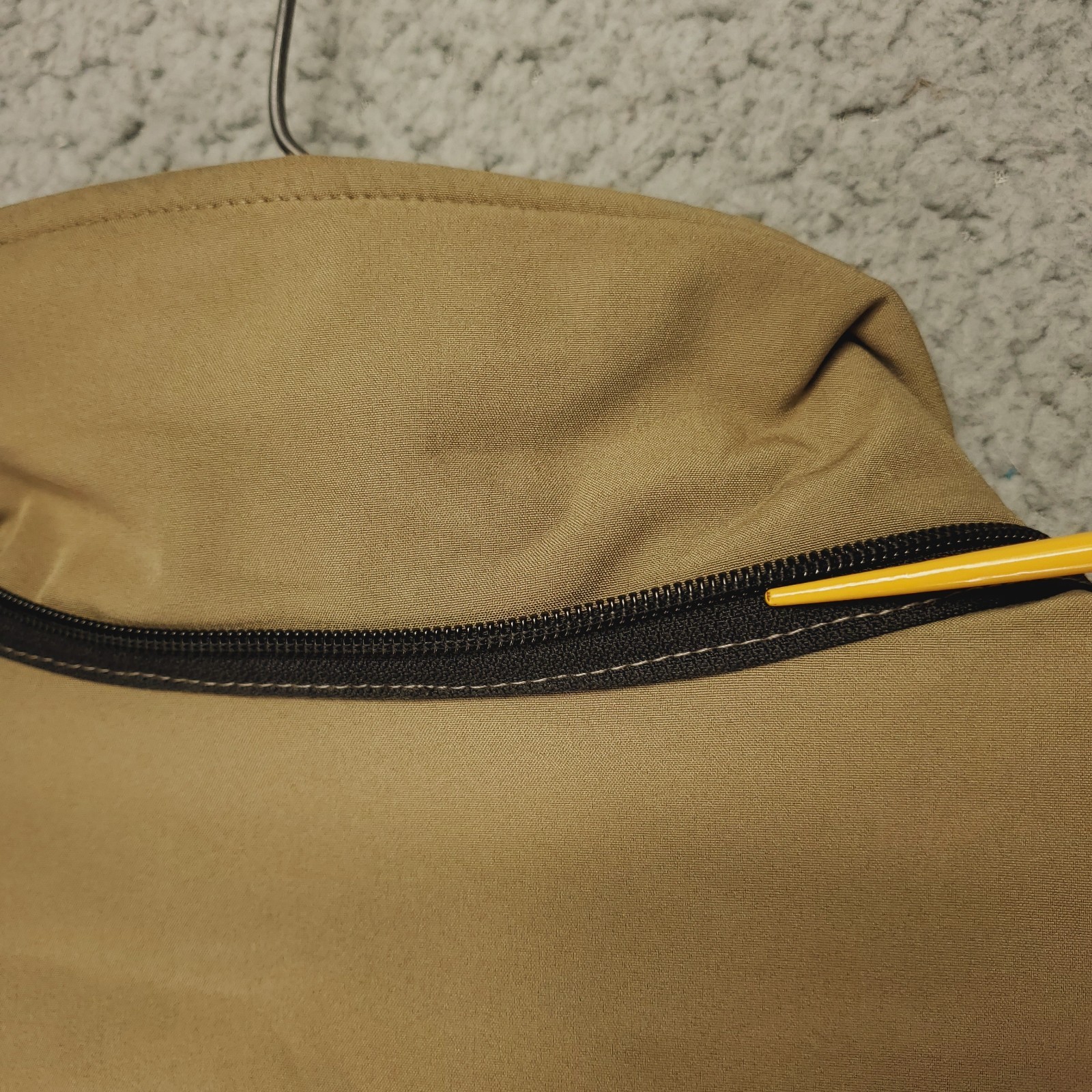 U-HAUL Jacket Mens XL Beige Brown Reflective Full Zip Softshell Workwear