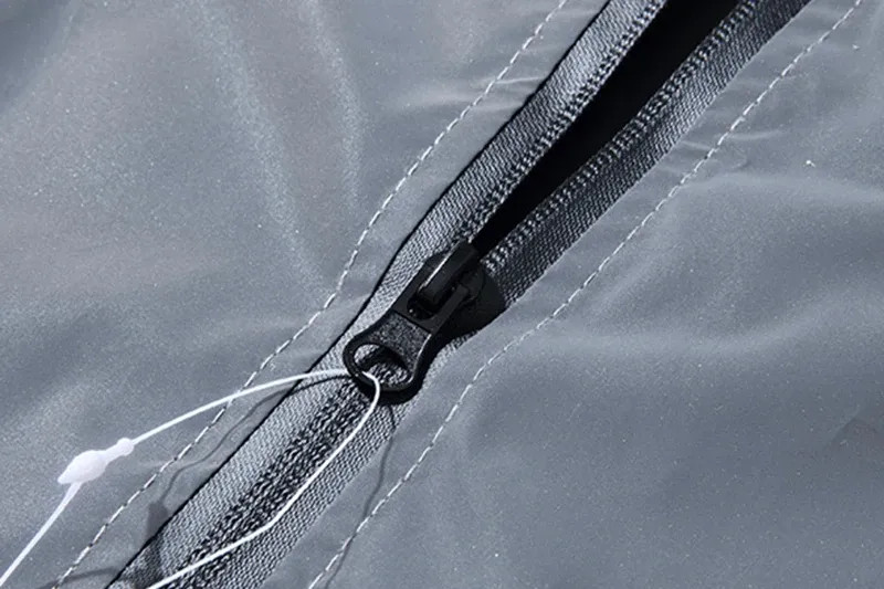 NEW SIZE Night Reflective Jackets Double Fabric Windbreaker Hooded Jacket Men