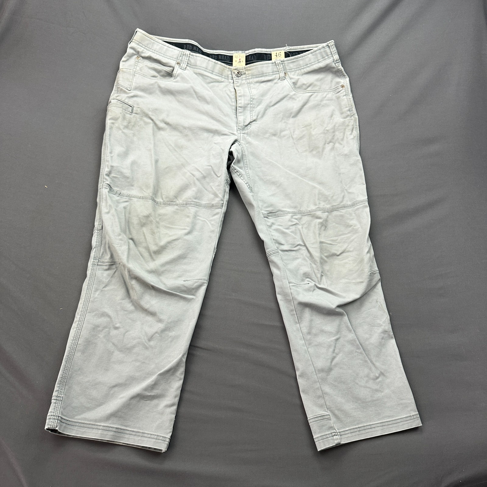RedHead Ankle Pants Mens 46×30 Gray Straight Leg Outdoor Hiking Camping Casual