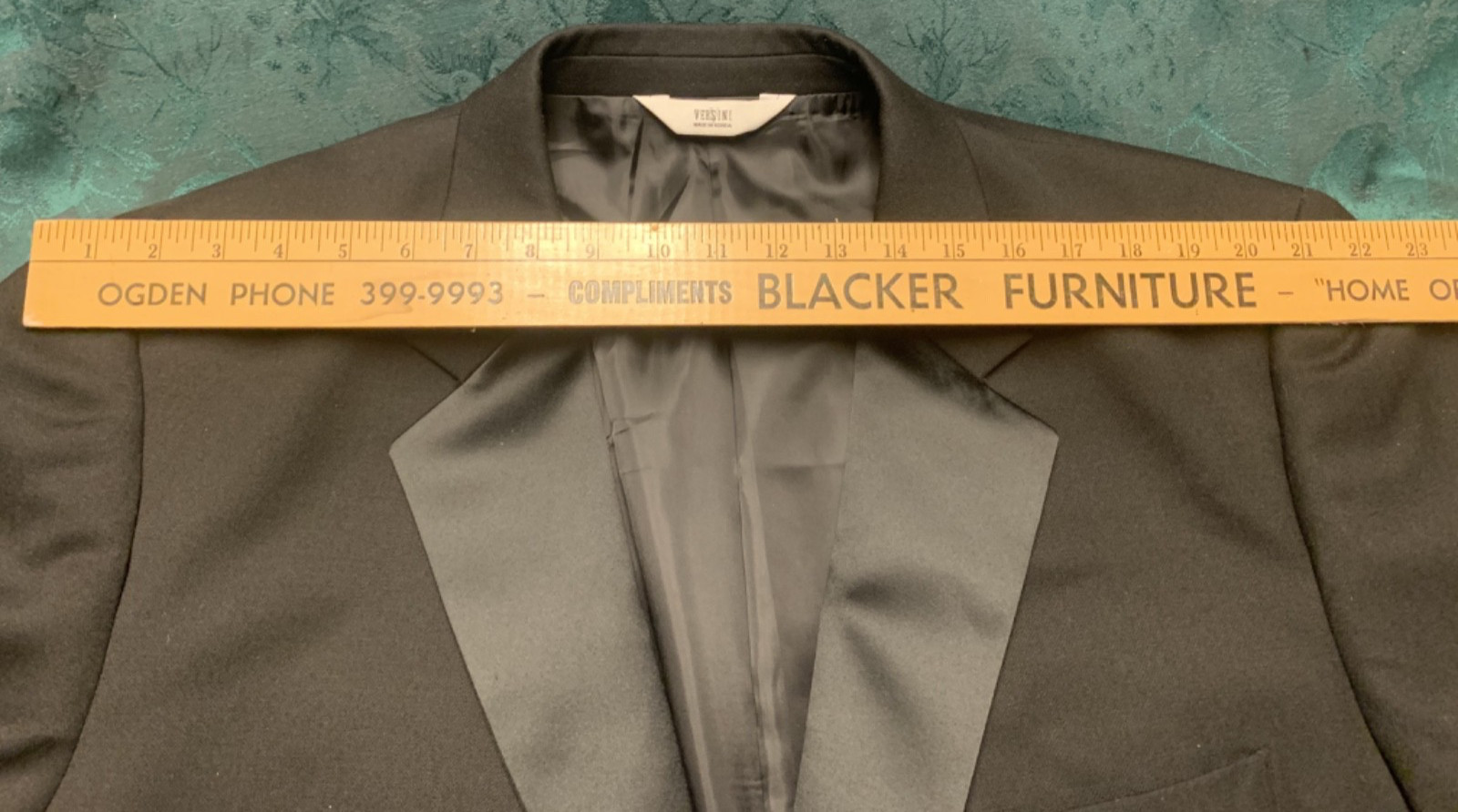 Versini Tuxedo & Cumberbun Black Size 52 Jacket 48 Pants 100% Worsted Wool