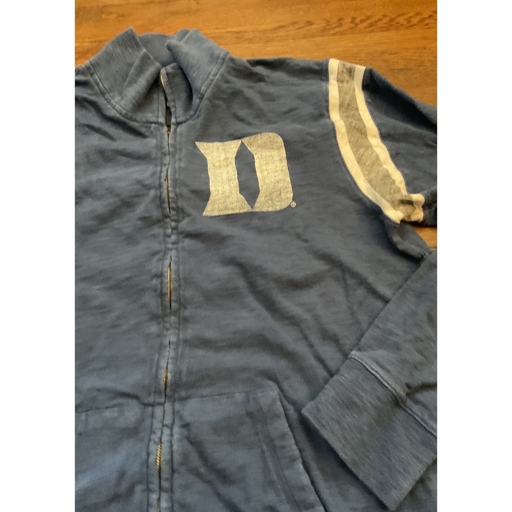 47 Brand Duke Blue Devils Mens XXL Full Zip Track Jacket Blue Slub Knit Logo