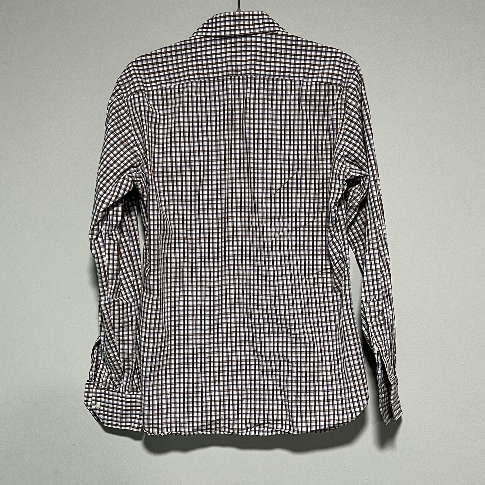 Corporate Image Men’s Size Large Plaid Button Front Long Sleeve Collared Shirt