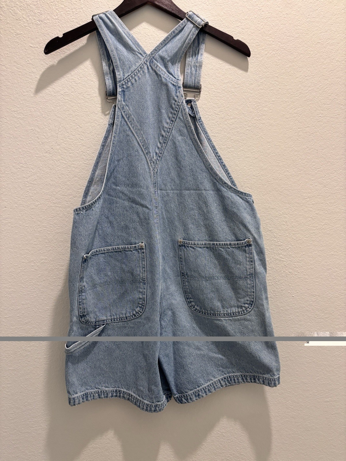 Warner Bros. Looney Tunes Denim Overall Romper Embroidered Blue Women’s S