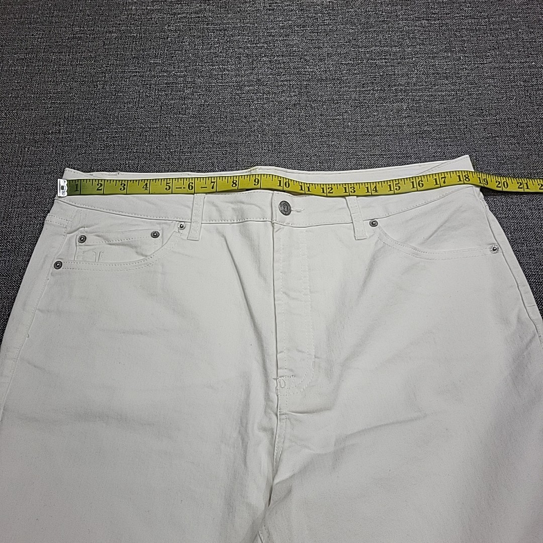 Frye Womens Button Zip Fly Straight Leg Jeans with Pockets Off White Size 16/34