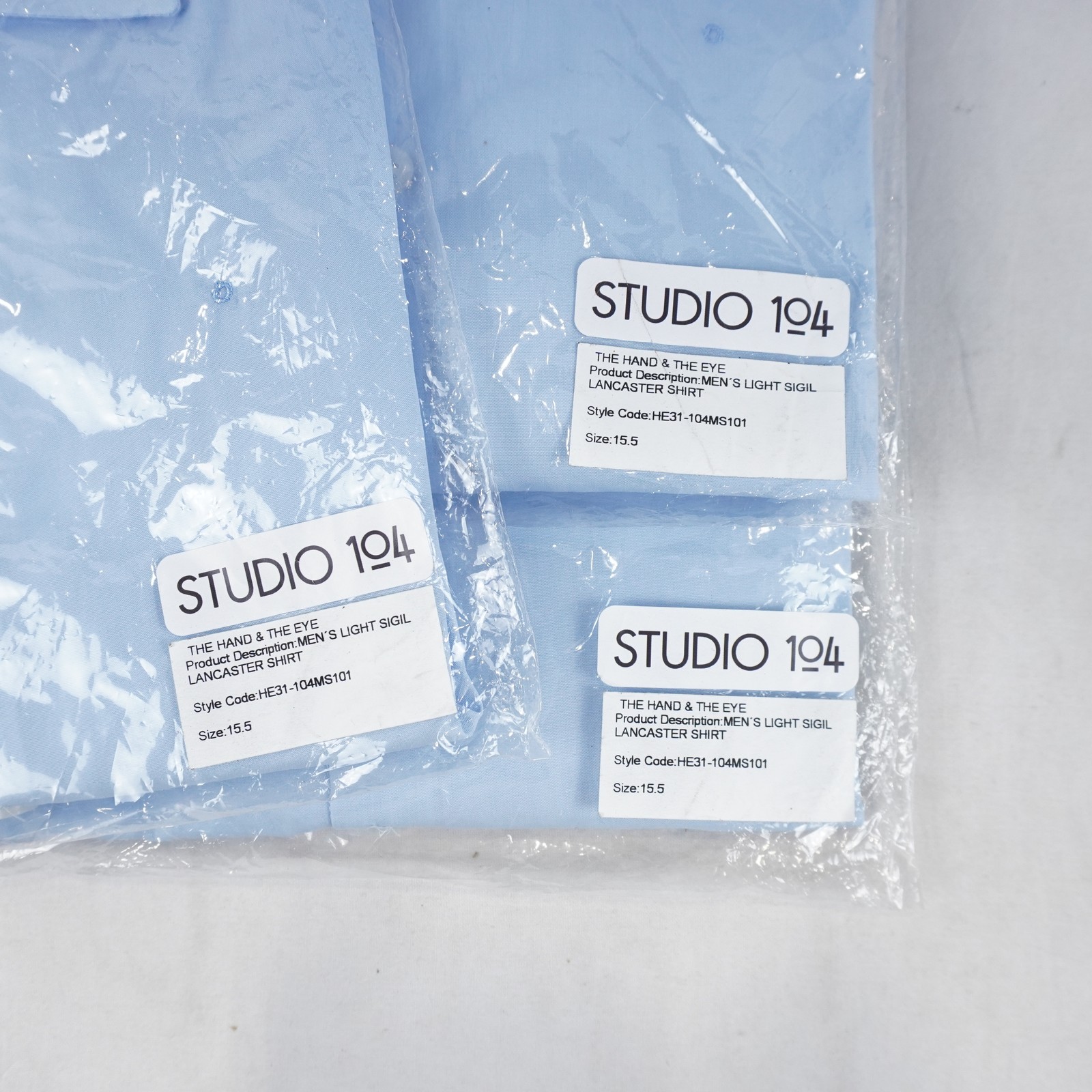 Studio 104 Light Sigil Lancaster Blue Dress Shirts Men’s Various Sizes Lot of 11