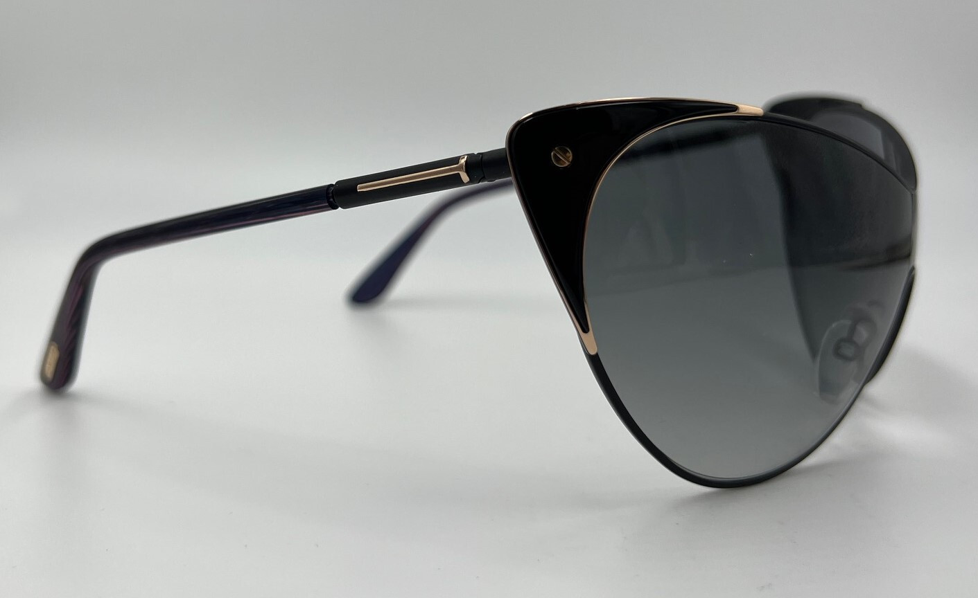 Authentic TOM FORD Vanda TF364 01B Black Cat Eye Women’s Sunglasses 137mm (26-4)