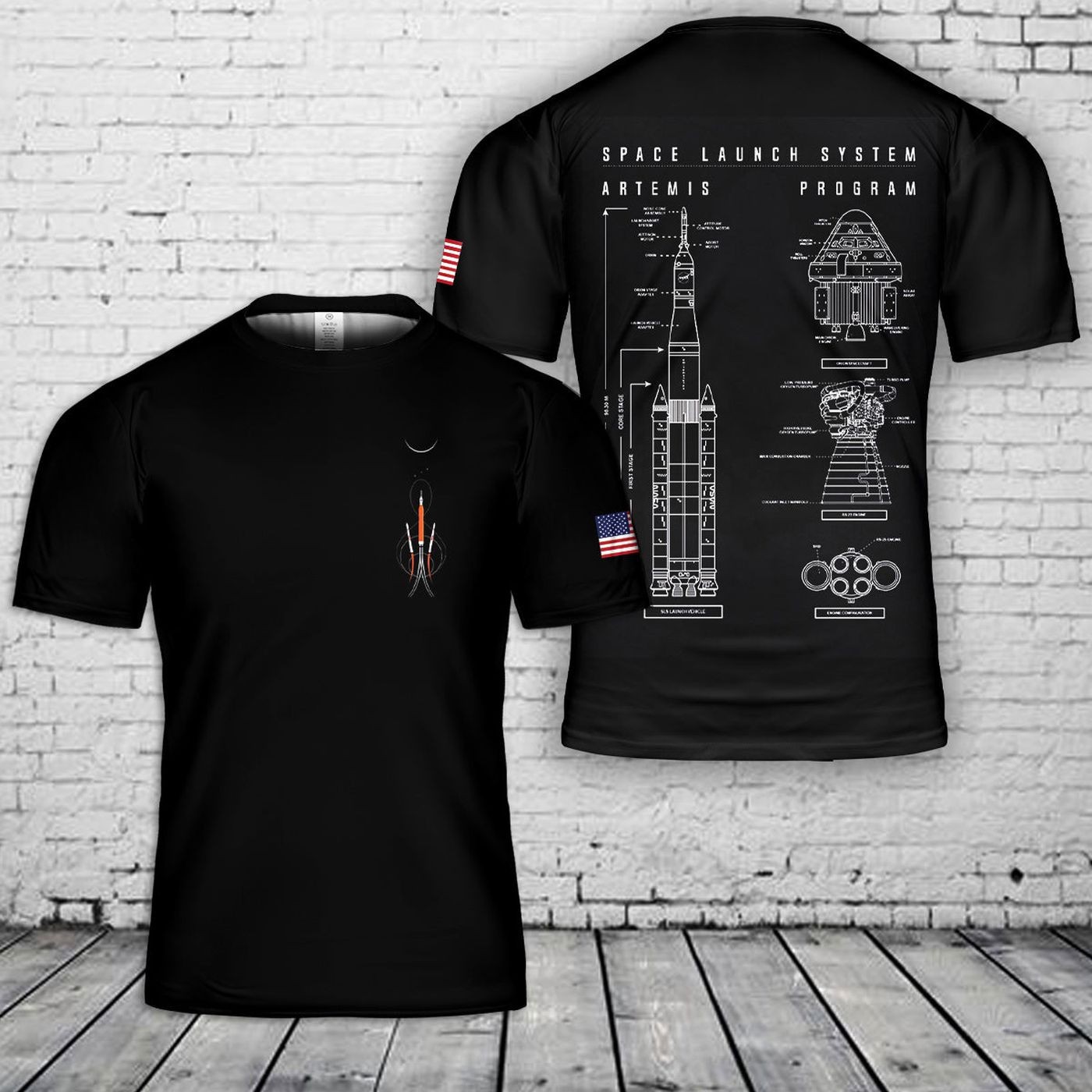 NASA Artemis II SLS Launch T-Shirt Shirt For Dad