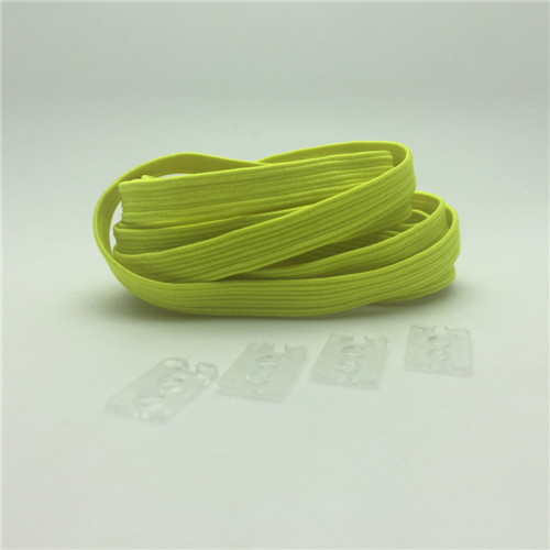 1 pair No Tie Tieless Lazy Elastic Flat Shoe laces System strings for athletic