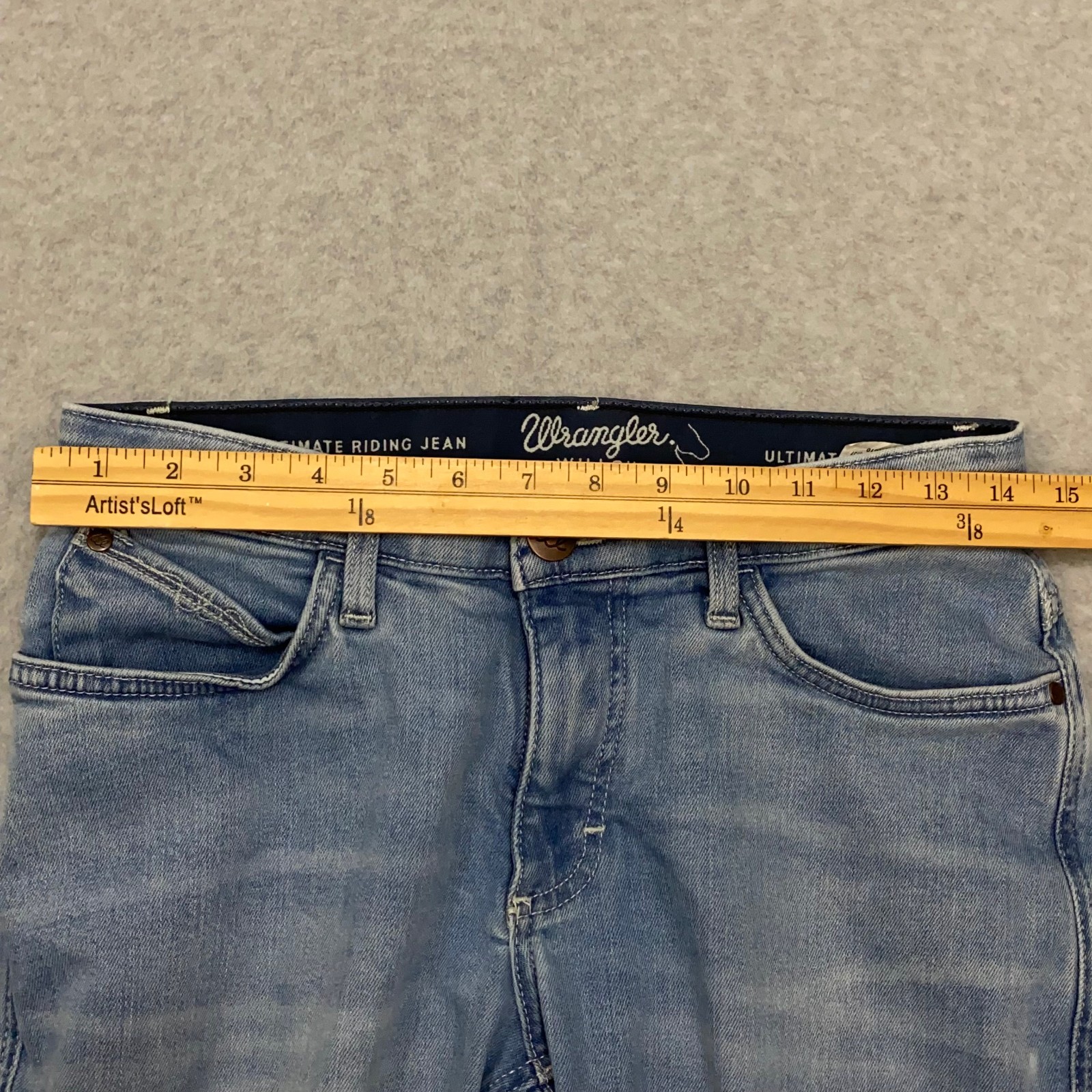 Wrangler Willow Ultimate Riding Women’s 29×34 Bootcut Stretch Denim Blue Jeans