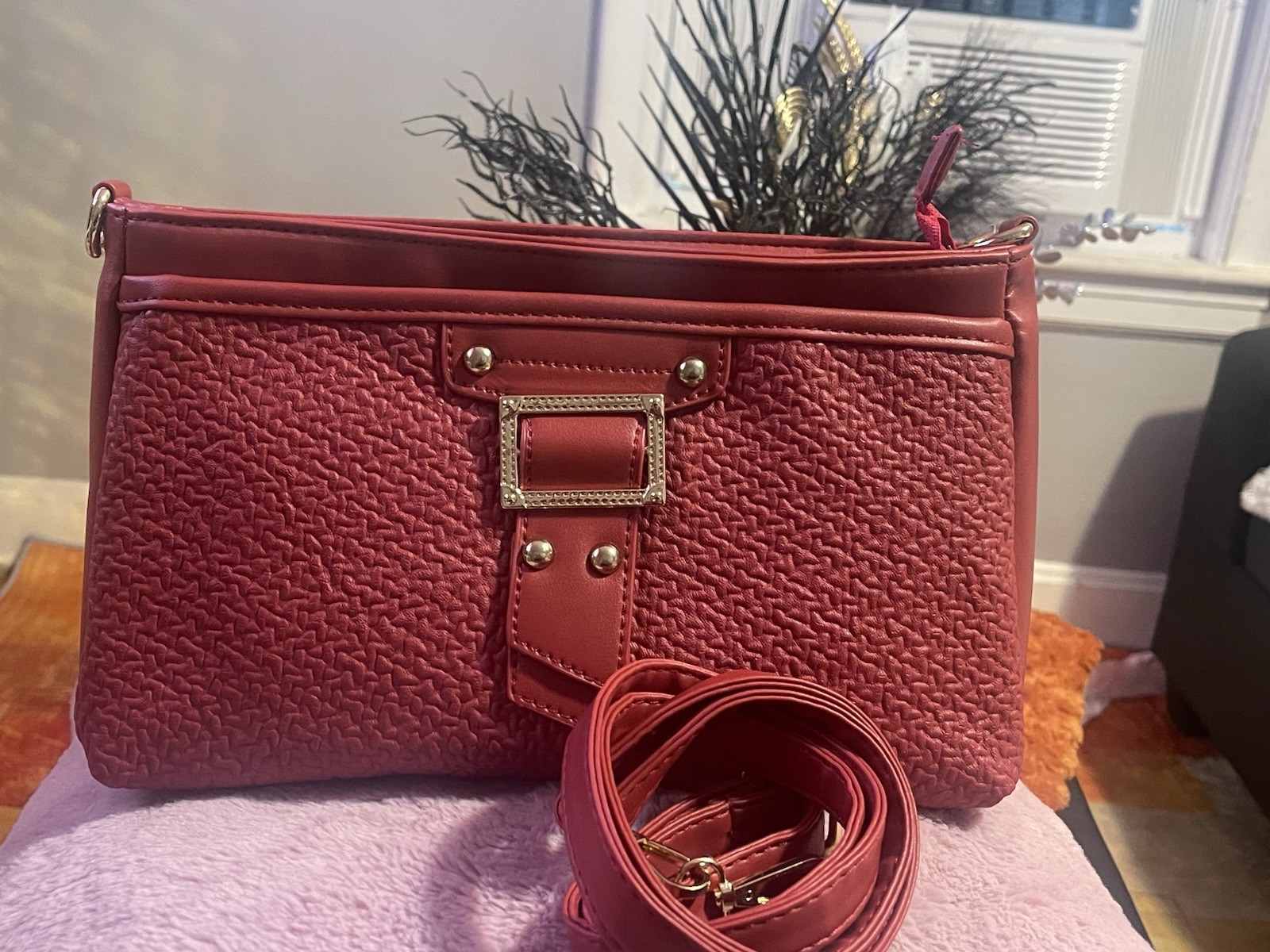 Women’s Luxury Red Handbags Crossbody Shoulder