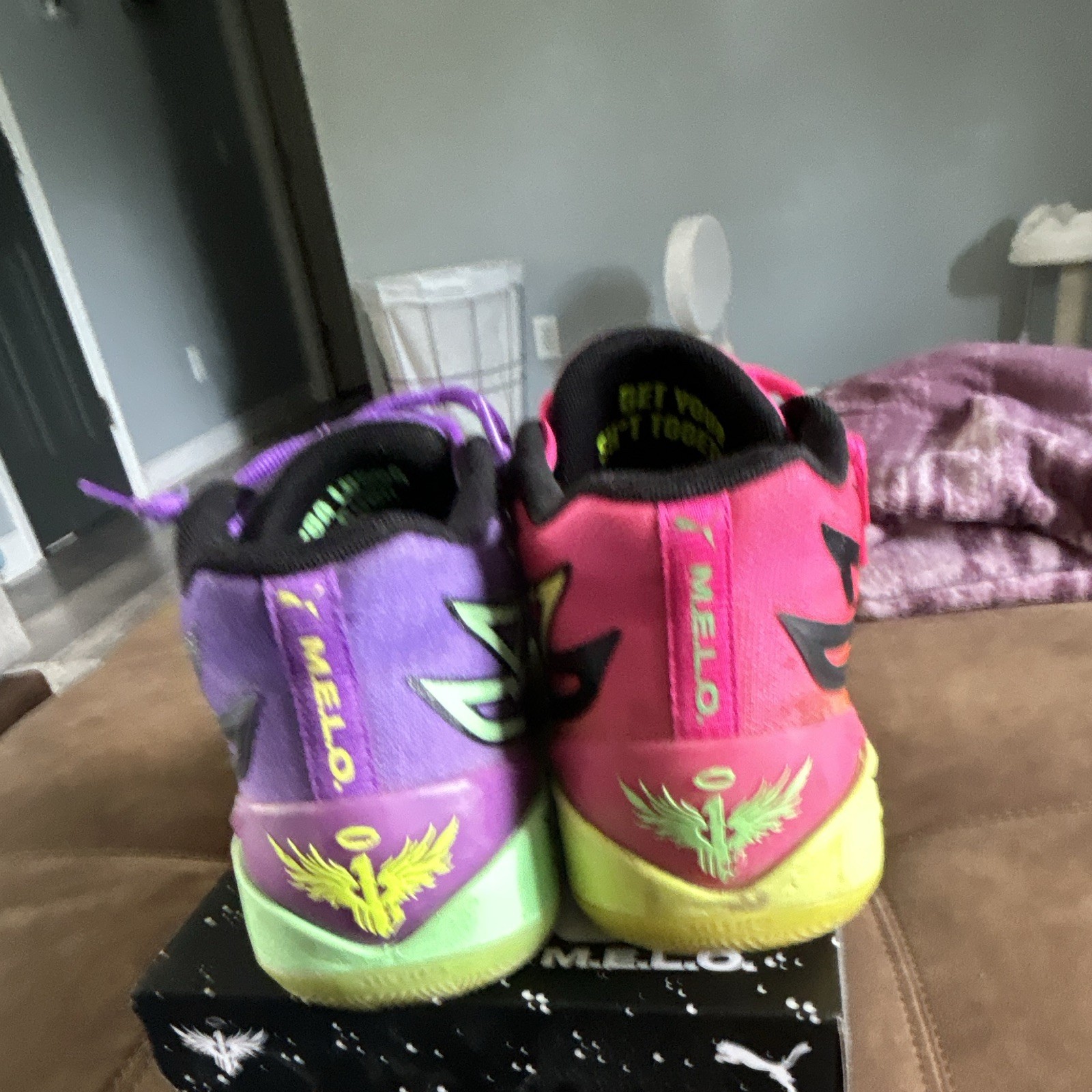 PUMA MB.02 x Rick and Morty Mismatched Mid Top Lace-Up Basketball Shoes