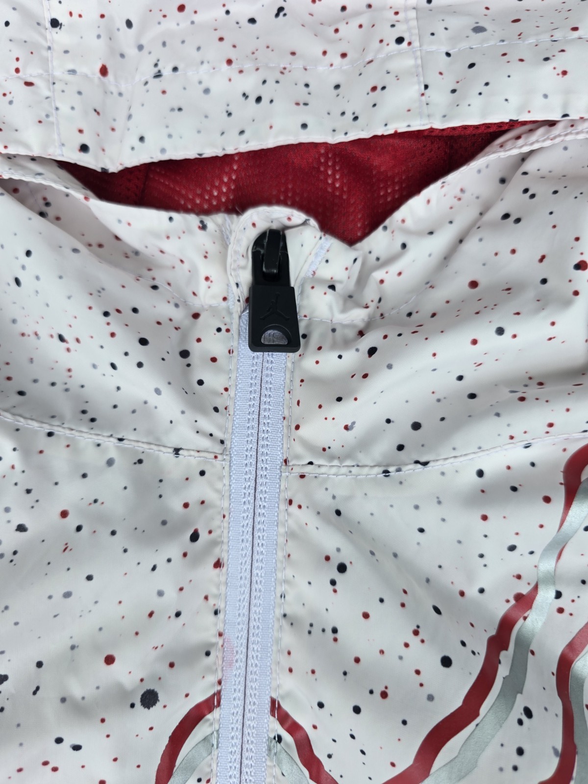 Jordan Full-Zip Hoodie Jacket Speckle Jumpman Youth Red White M 13