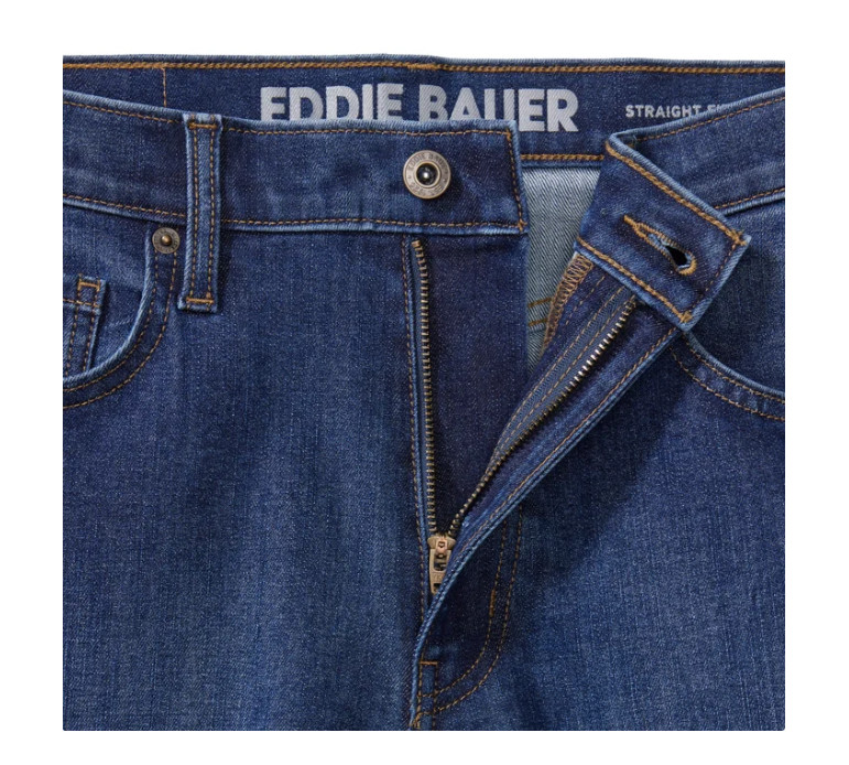 Eddie Bauer Men’s Jean Regular Fit Stretch Denim Dark Blue Size 40×30