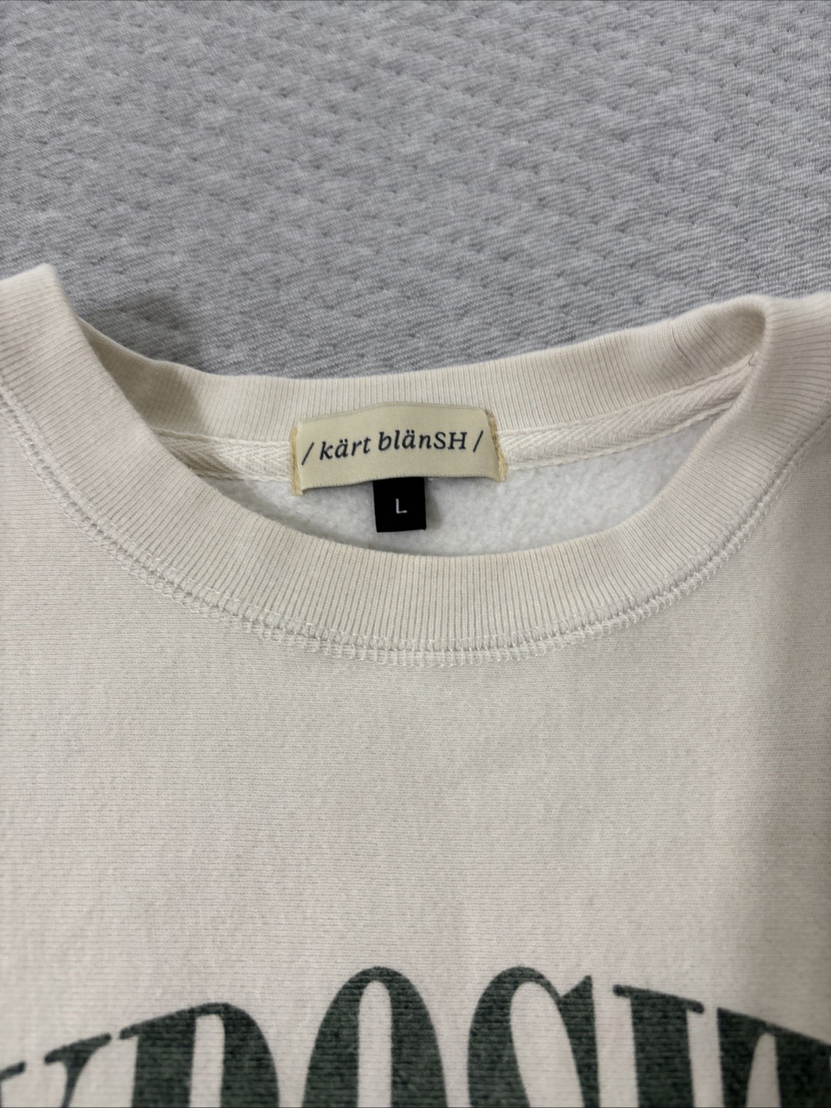 Carte Blanche Men’s Crewneck Sweatshirt Off White Large