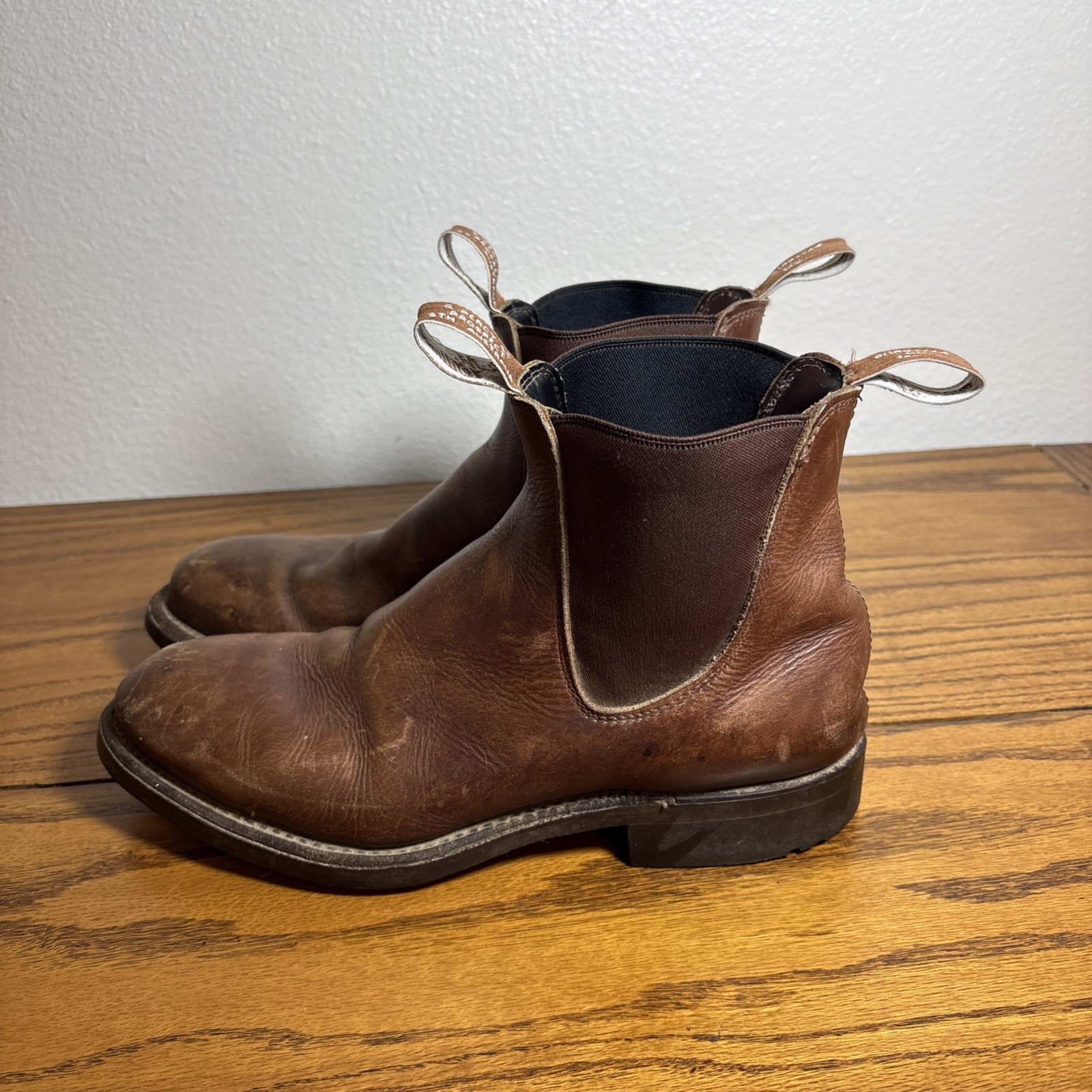 R.M. Williams Chelsea Brown Leather Pull On Boots Men’s Size US 9 / UK 8
