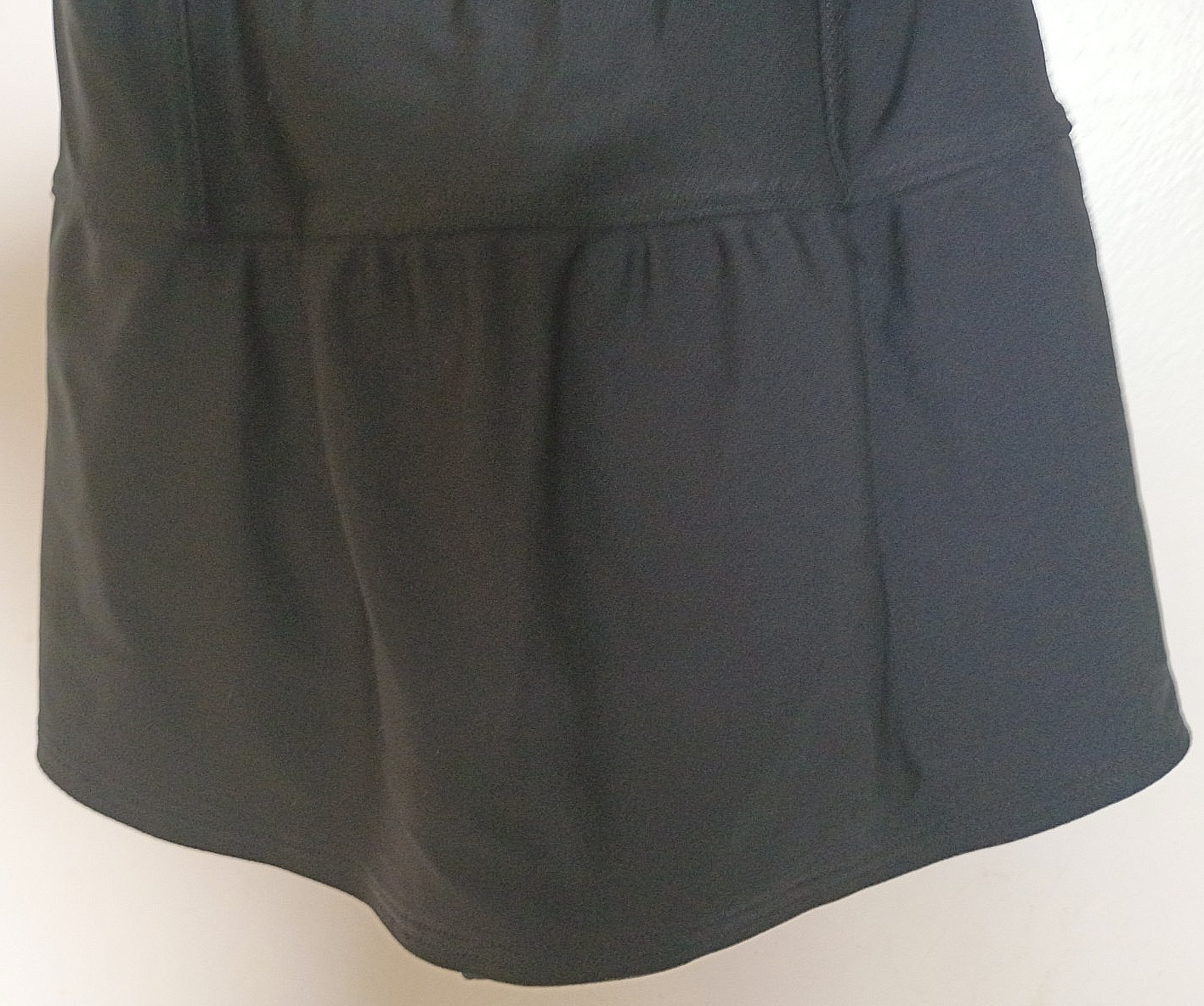 Christina 80% nylon, 20% spandex solid black skirted swimsuit Size 14