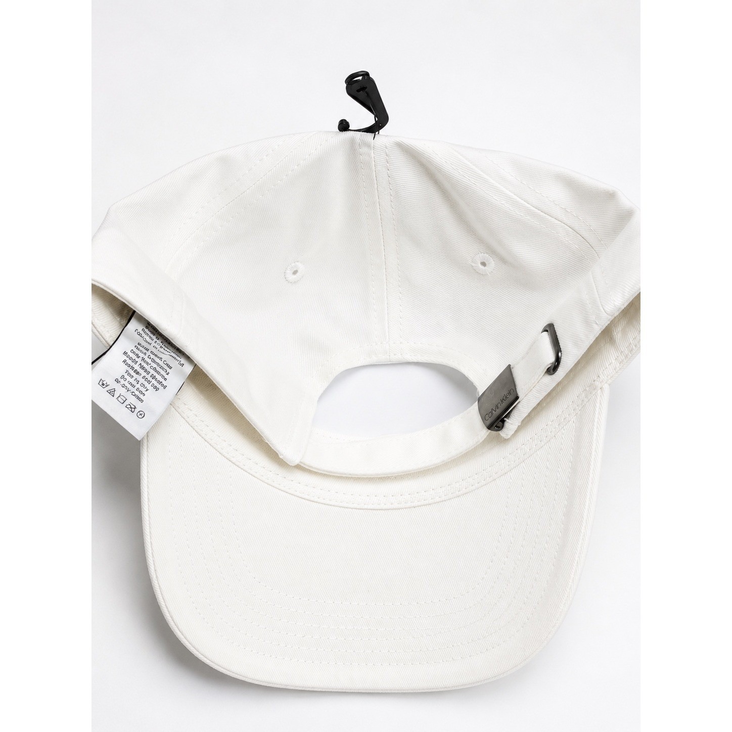 Calvin Klein White Cotton Baseball Cap Adjustable Logo Hat Mens Womens NEW