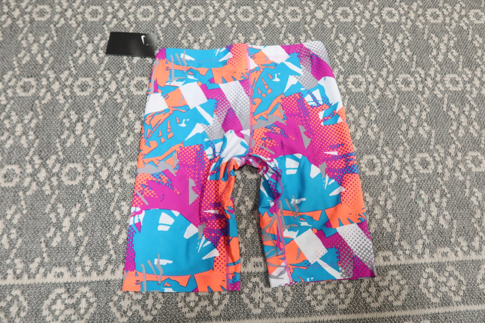 New Nike Performance Swimwear Mens Poly Blend Print Jammer – Size 34