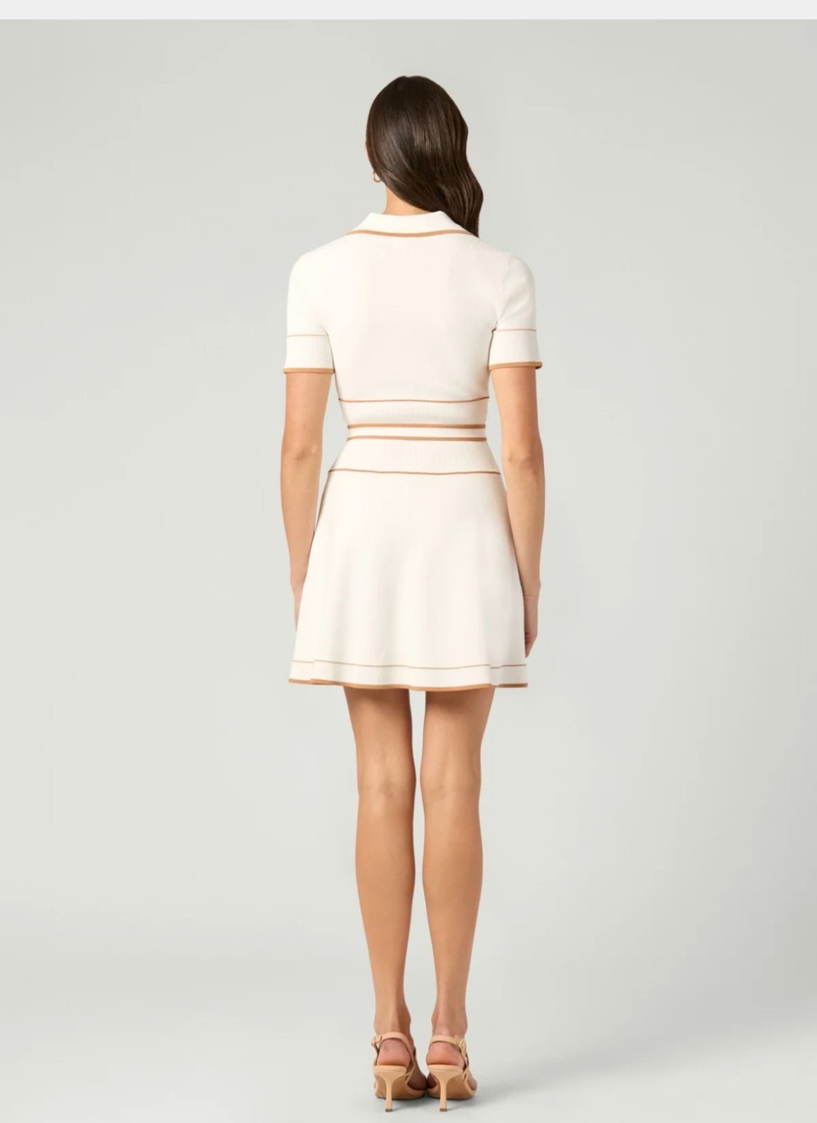 Shoshanna Ivory/Terracotta Maggie Dress