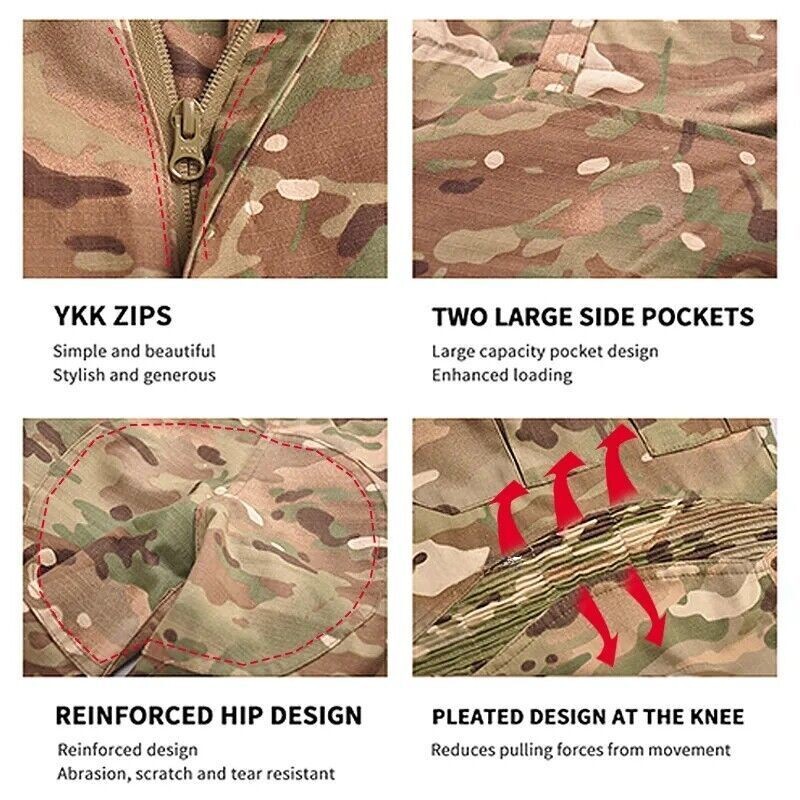 G3 Combat Pants Mens Army Military Hunting Tactical Trousers Hiking Camo