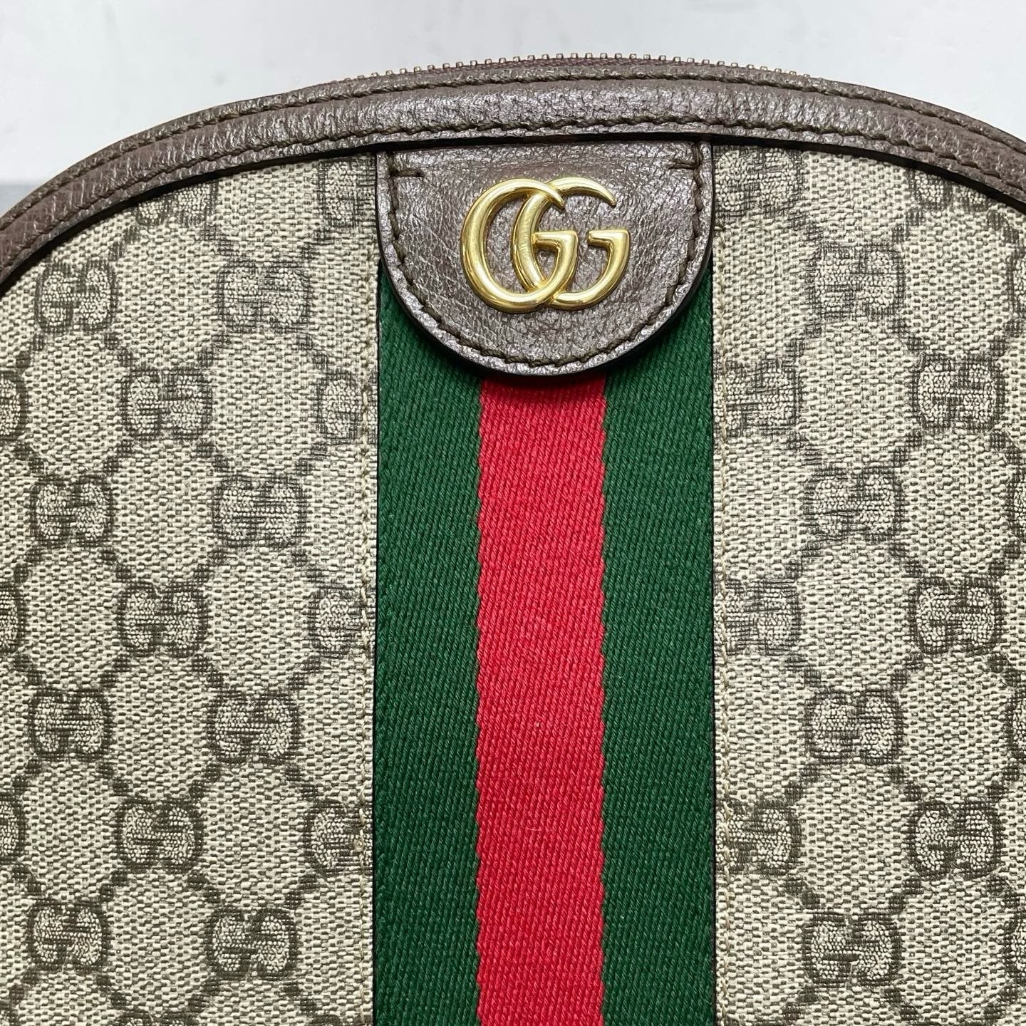Gucci Pre-Owned Authentic Ophidia Collection Crossbody Bag Beige Shell