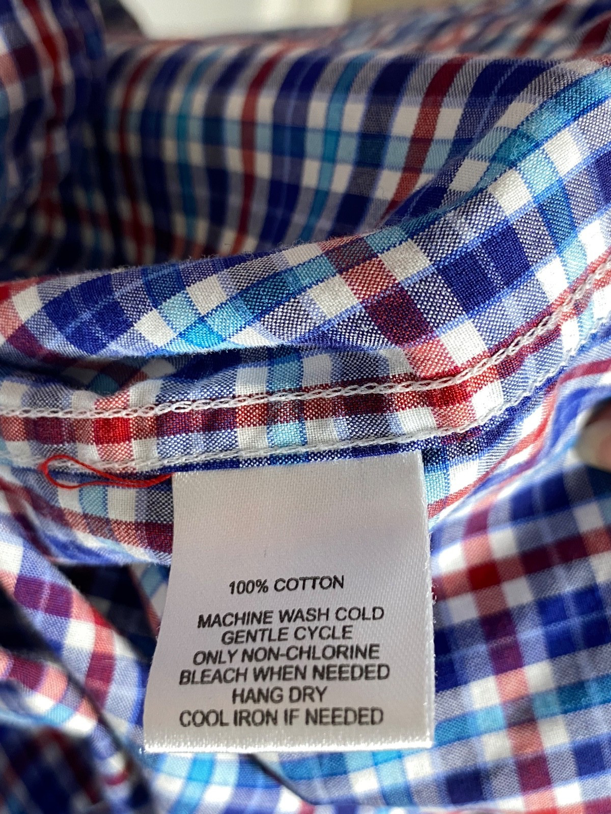 Untuckit Men’s Blue Plaid Long Sleeve Button Up Shirt Size XL