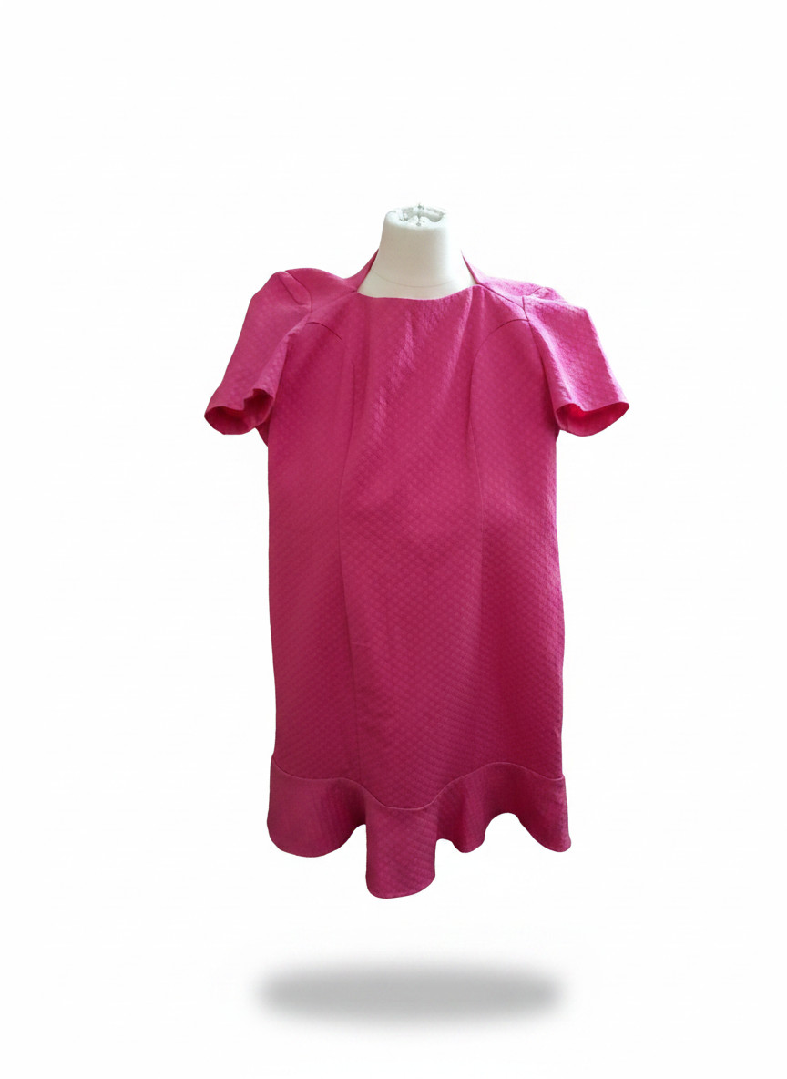 Savida Dress Pink Dotted Puff Sleeve Size 12 Cotton Not Specified