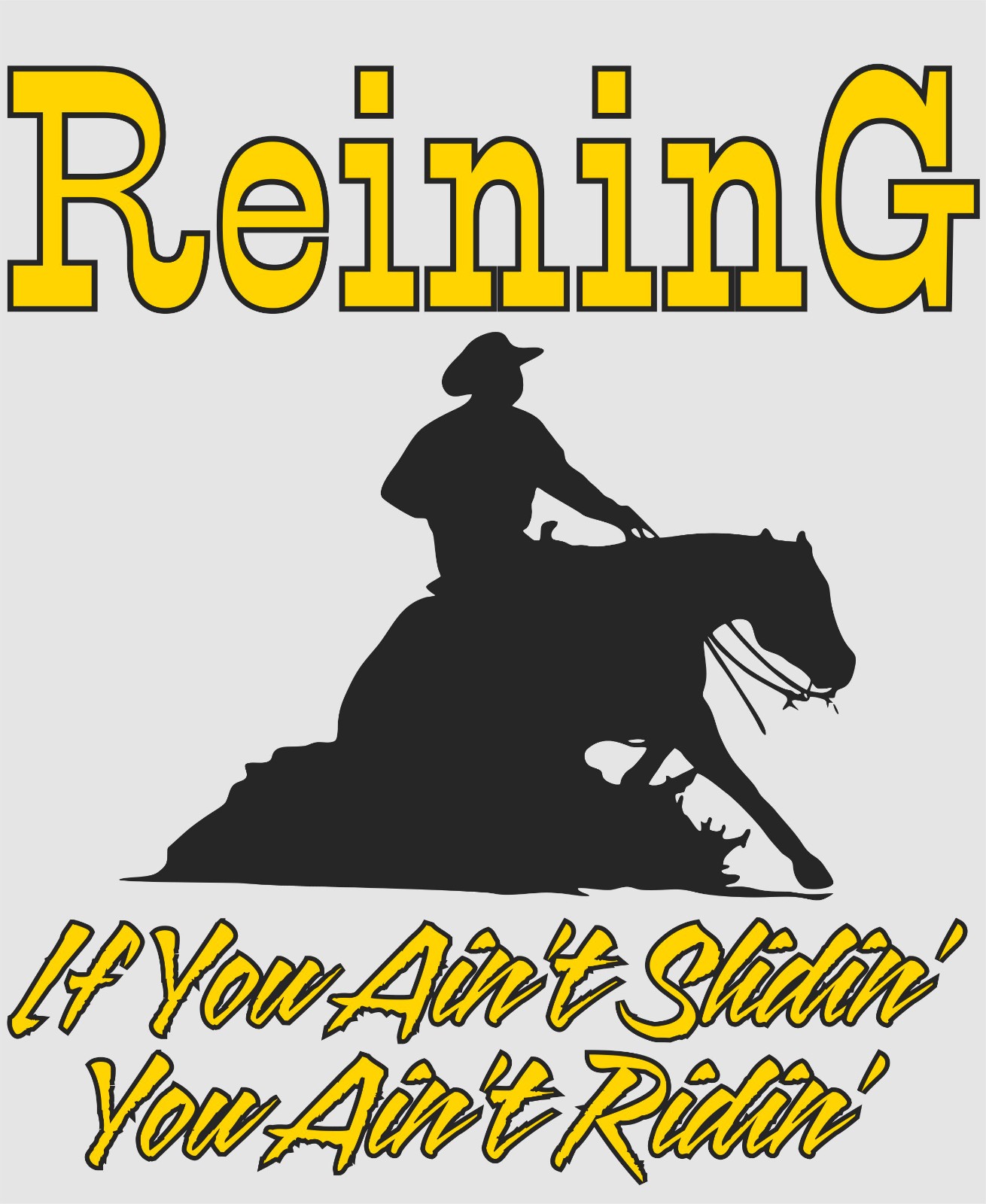 GILDAN T-SHIRT – REINING HORSE DESIGN REINING HORSE GRAPHIC QUARTER HORSE