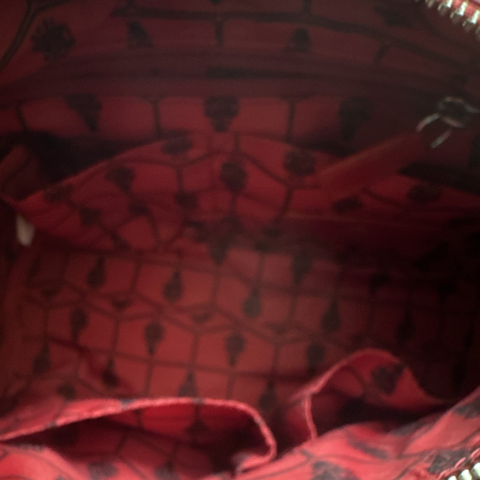 Mark Cross Women’s Red Handbag with Zipper, Buckle Accent, Dust Bag