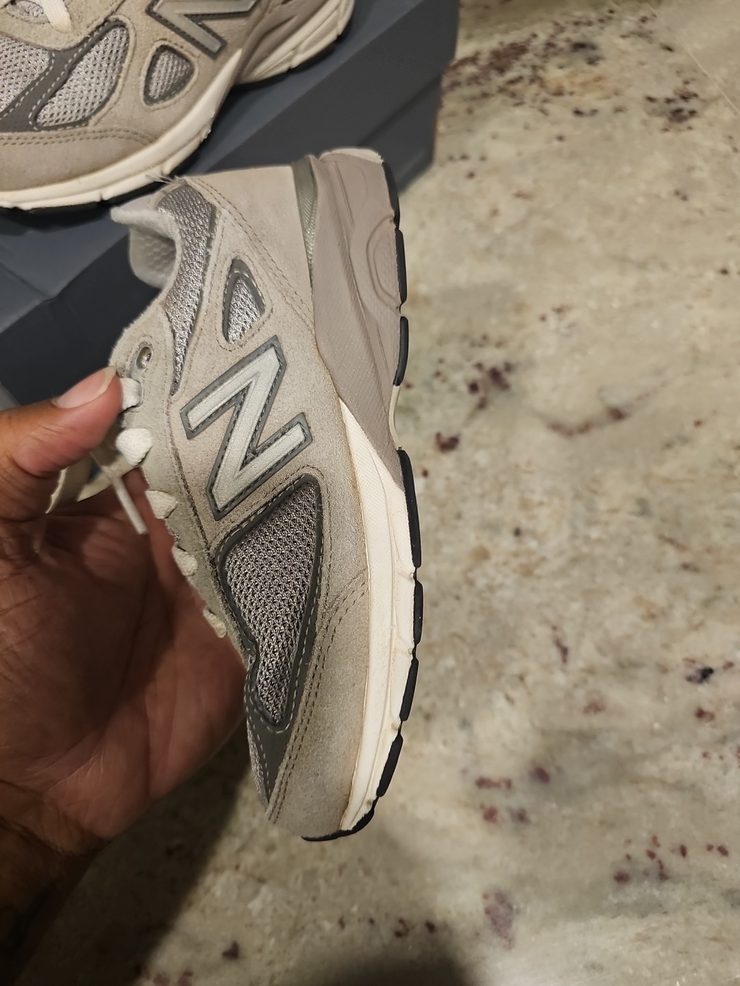 New Balance 990v4 Size 1 ‘Grey Silver’ U990GR4 Sneakers