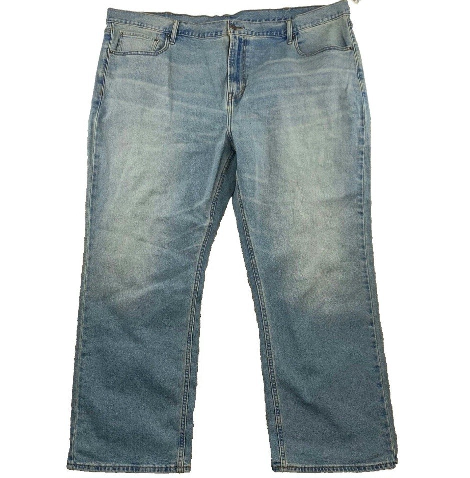 NEW Old Navy Mens 48X30 Denim Jeans Straight w/Built in Flex Light Wash NWT
