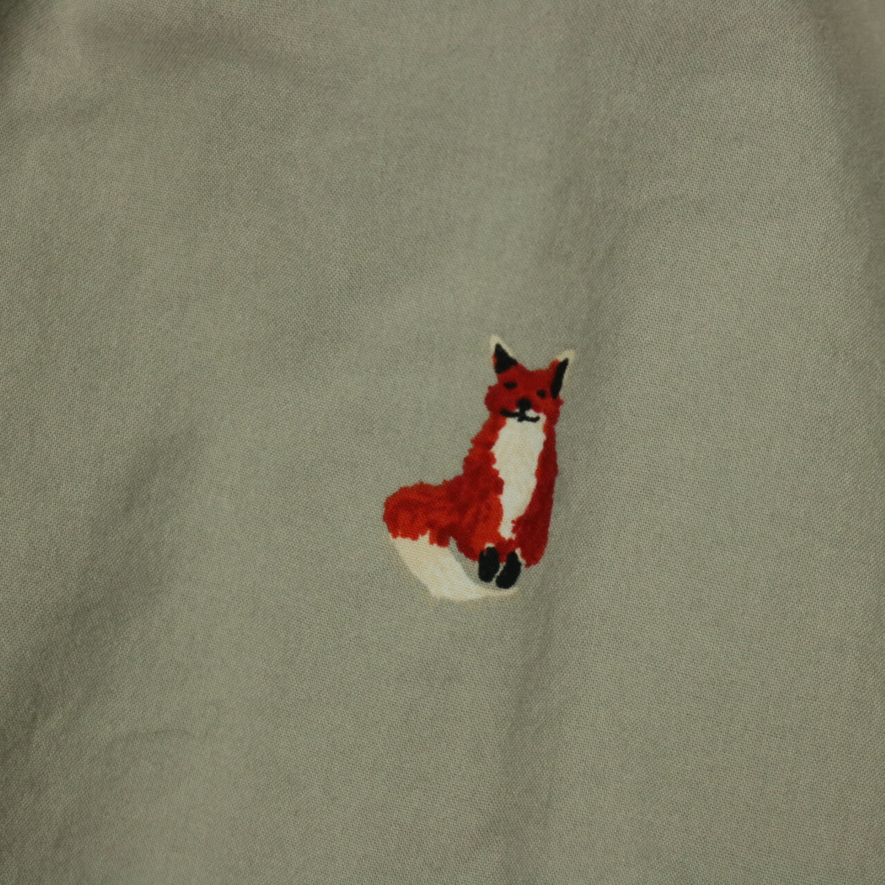 Lands End Foxes Pajama Pant Sleep Bottom Elastic Waist Button Fly Gray 2XL 44-46