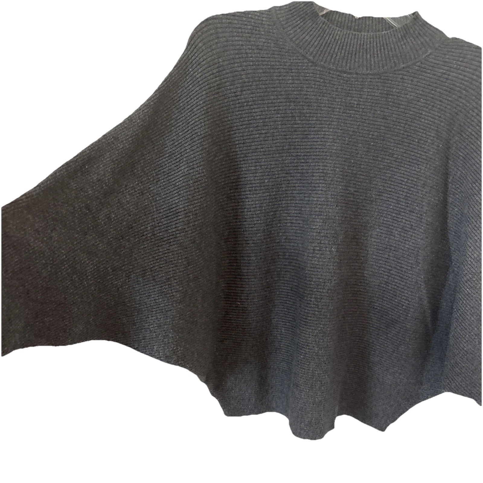 Zara Knit Batwing Dolman Sleeve Sweater, Women’s Size M, Gray